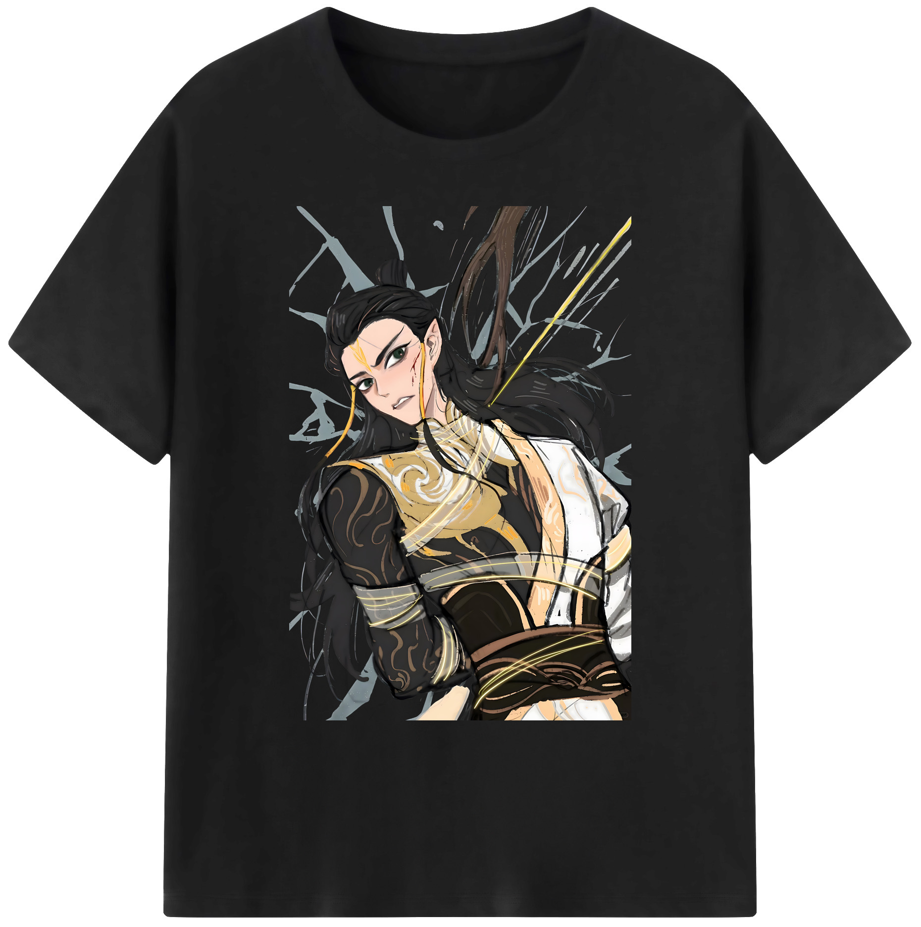 （画像用） Ne Zha 2 ナタ 魔童の大暴れ 綿100％ メンズ半袖Tシャツ｜肌触りやわらか＆通気性