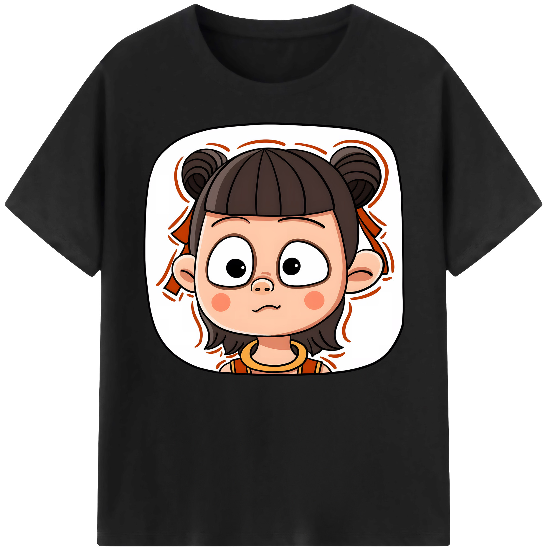 （画像用） Ne Zha 2 ナタ 魔童の大暴れ 綿100％ メンズ半袖Tシャツ｜肌触りやわらか＆通気性