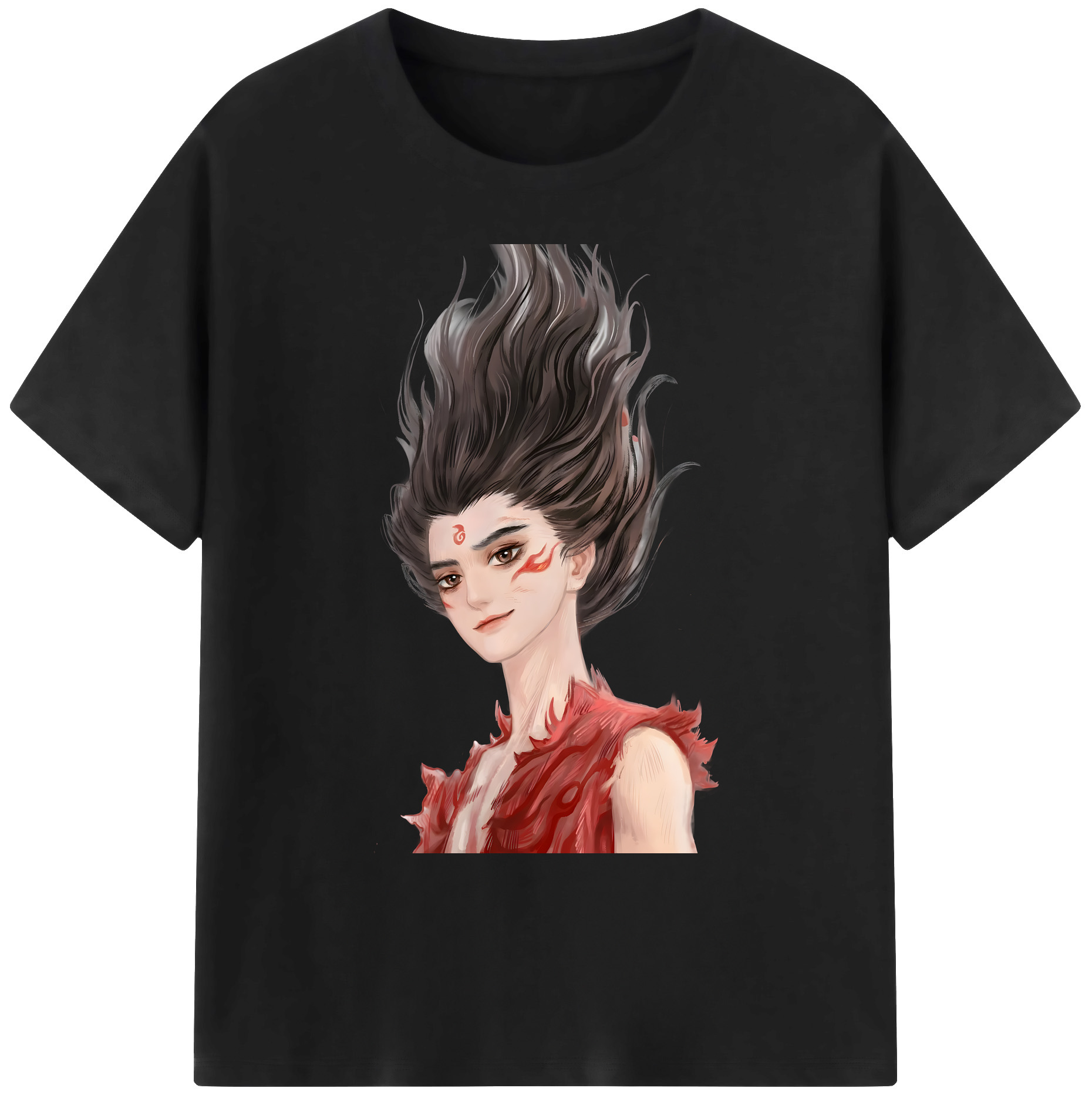 （画像用） Ne Zha 2 ナタ 魔童の大暴れ 綿100％ メンズ半袖Tシャツ｜肌触りやわらか＆通気性