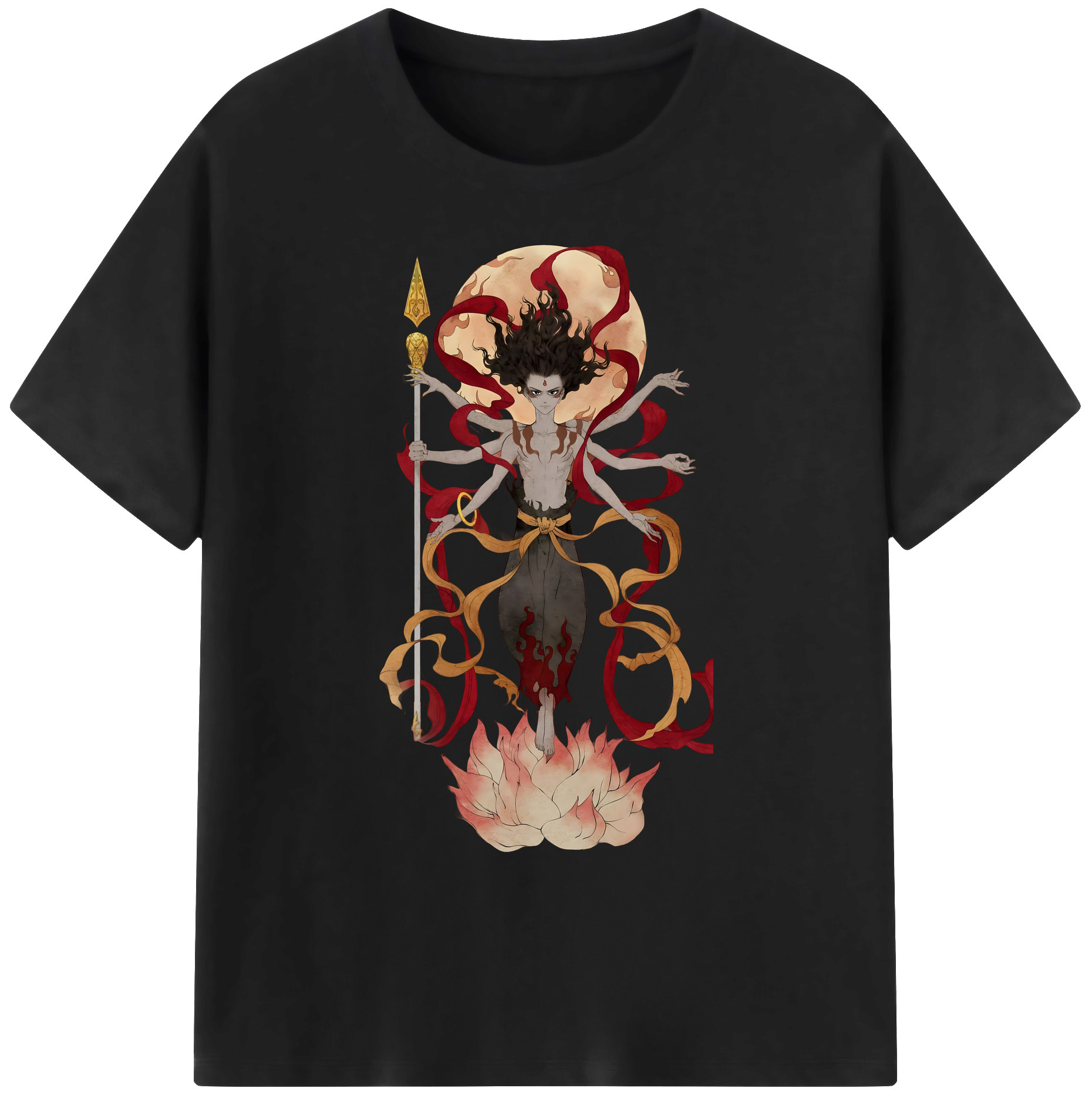 （画像用） Ne Zha 2 ナタ 魔童の大暴れ 綿100％ メンズ半袖Tシャツ｜肌触りやわらか＆通気性