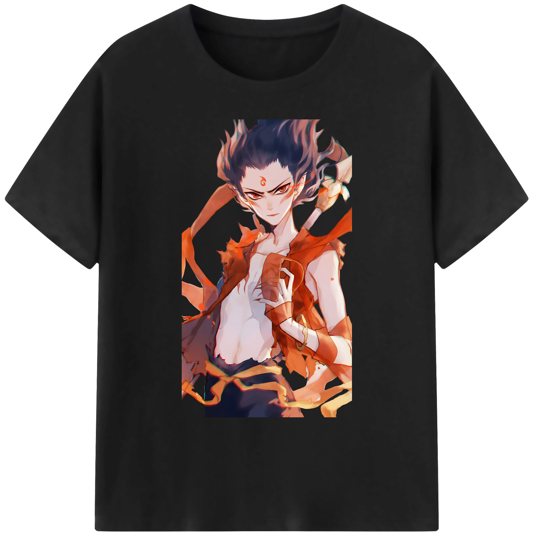 （画像用） Ne Zha 2 ナタ 魔童の大暴れ 綿100％ メンズ半袖Tシャツ｜肌触りやわらか＆通気性