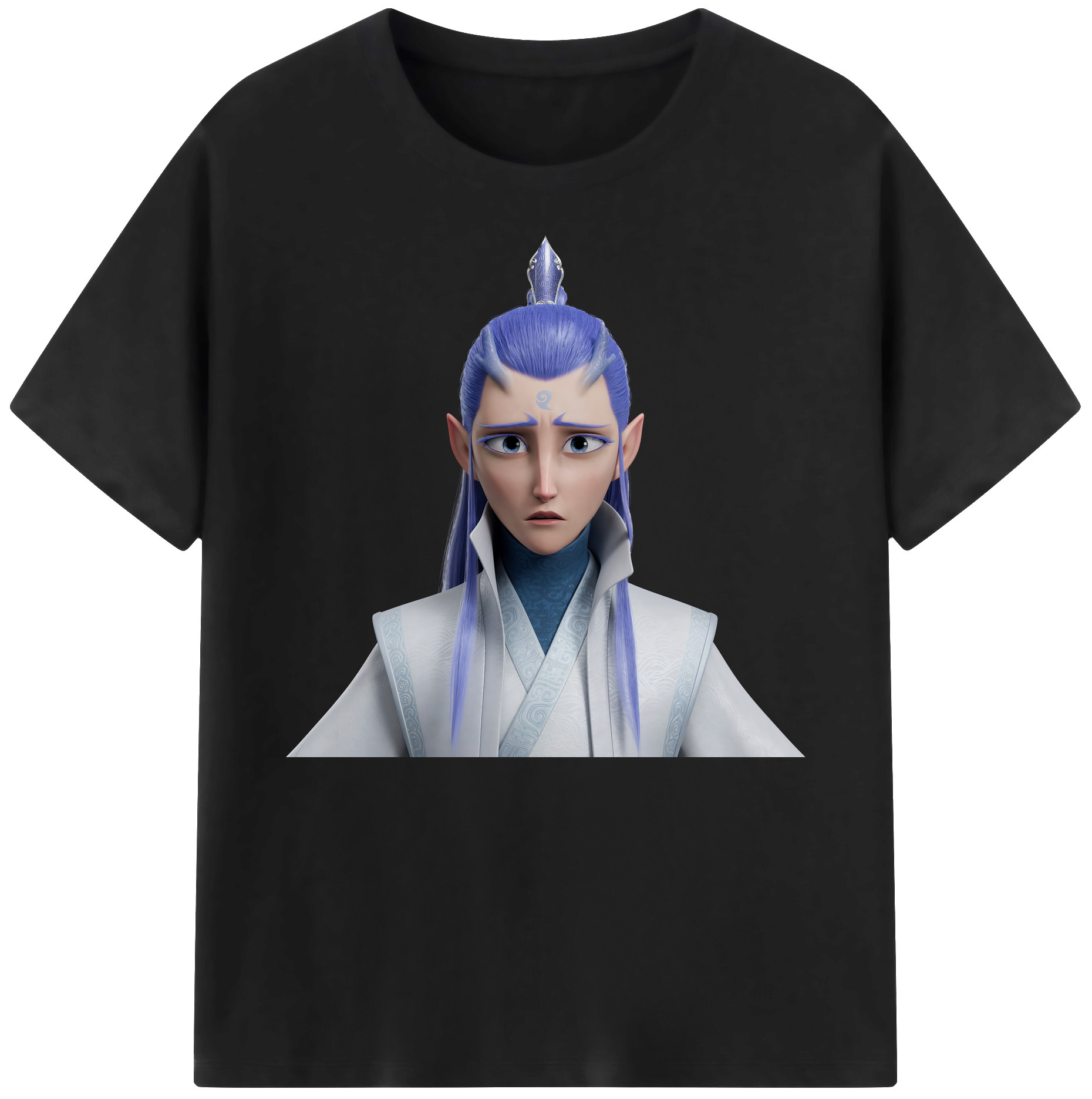 （画像用） Ne Zha 2 ナタ 魔童の大暴れ 綿100％ メンズ半袖Tシャツ｜肌触りやわらか＆通気性
