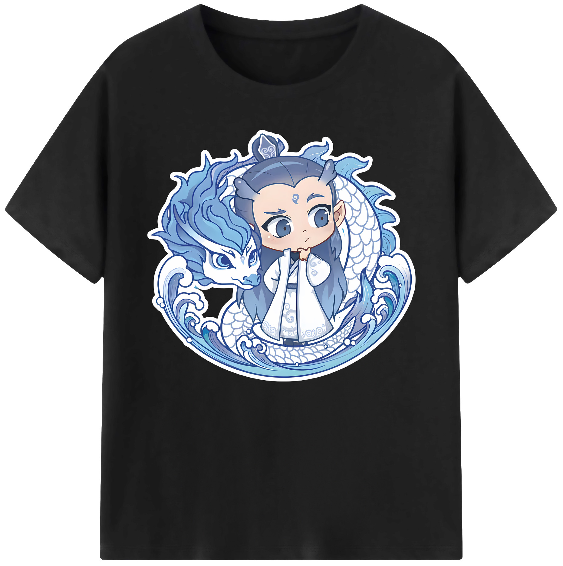 （画像用） Ne Zha 2 ナタ 魔童の大暴れ 綿100％ メンズ半袖Tシャツ｜肌触りやわらか＆通気性