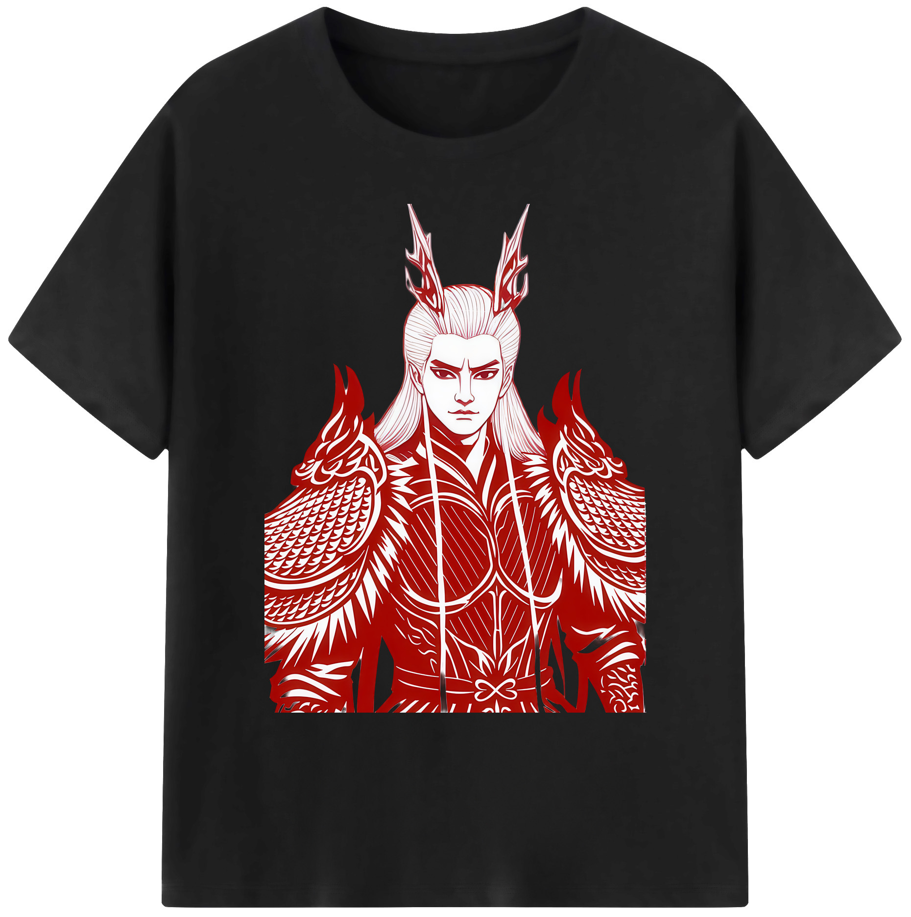 （画像用） Ne Zha 2 ナタ 魔童の大暴れ 綿100％ メンズ半袖Tシャツ｜肌触りやわらか＆通気性