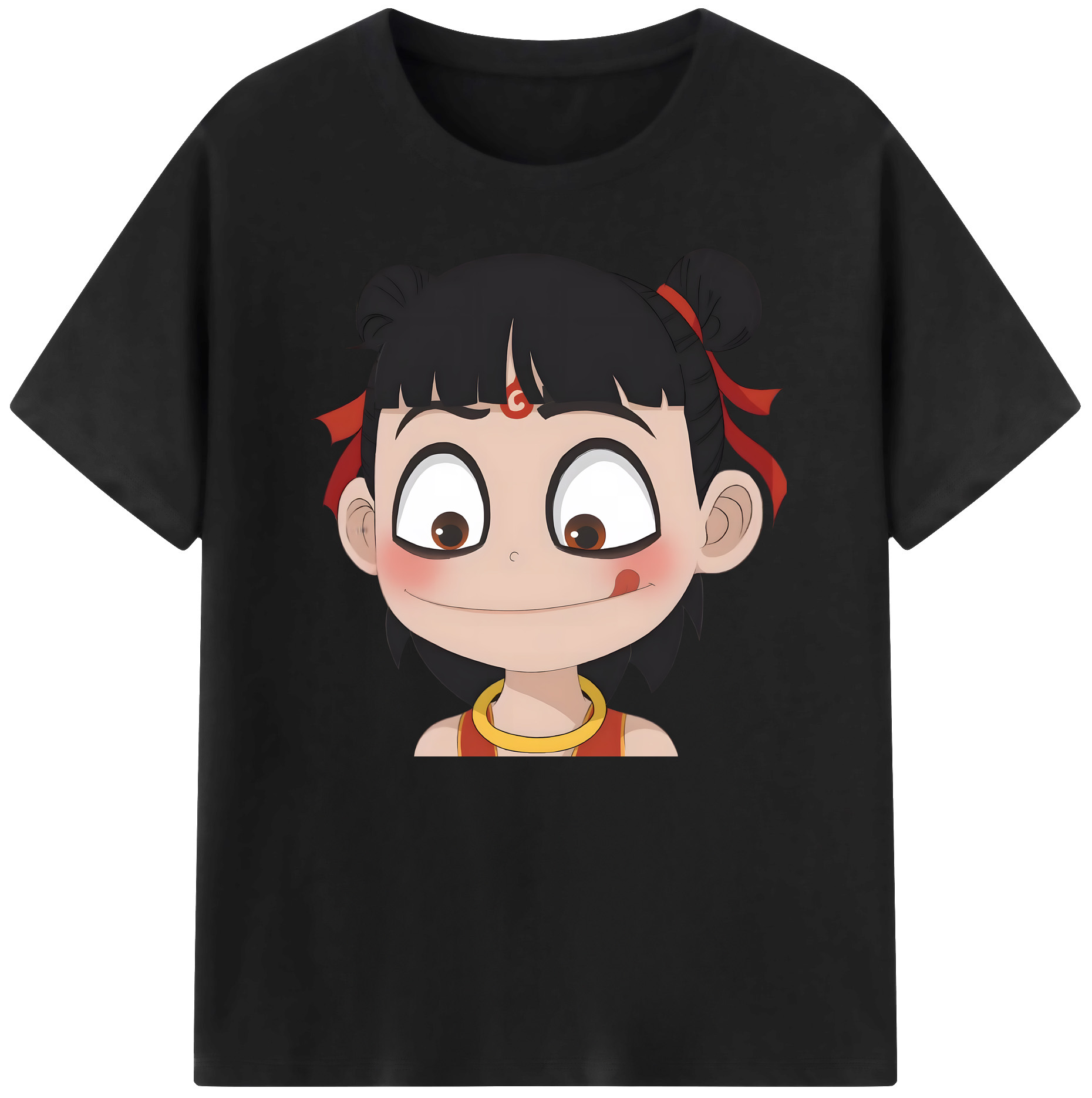 （画像用） Ne Zha 2 ナタ 魔童の大暴れ 綿100％ メンズ半袖Tシャツ｜肌触りやわらか＆通気性