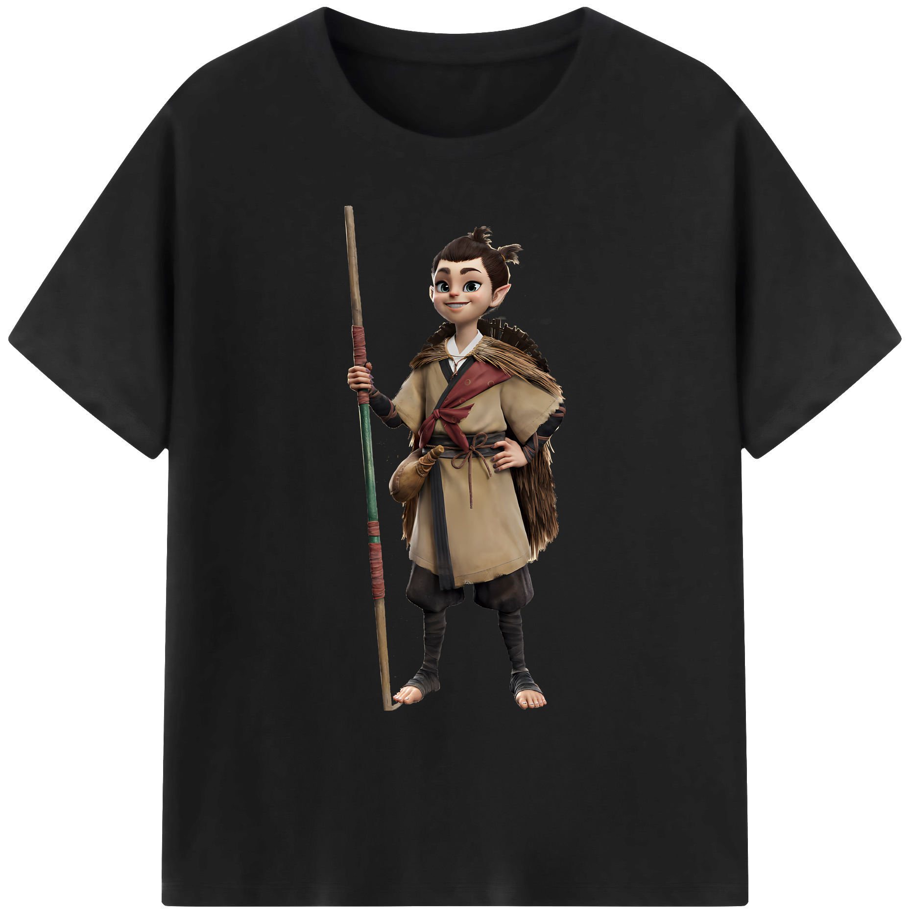 （画像用） Ne Zha 2 ナタ 魔童の大暴れ 綿100％ メンズ半袖Tシャツ｜肌触りやわらか＆通気性