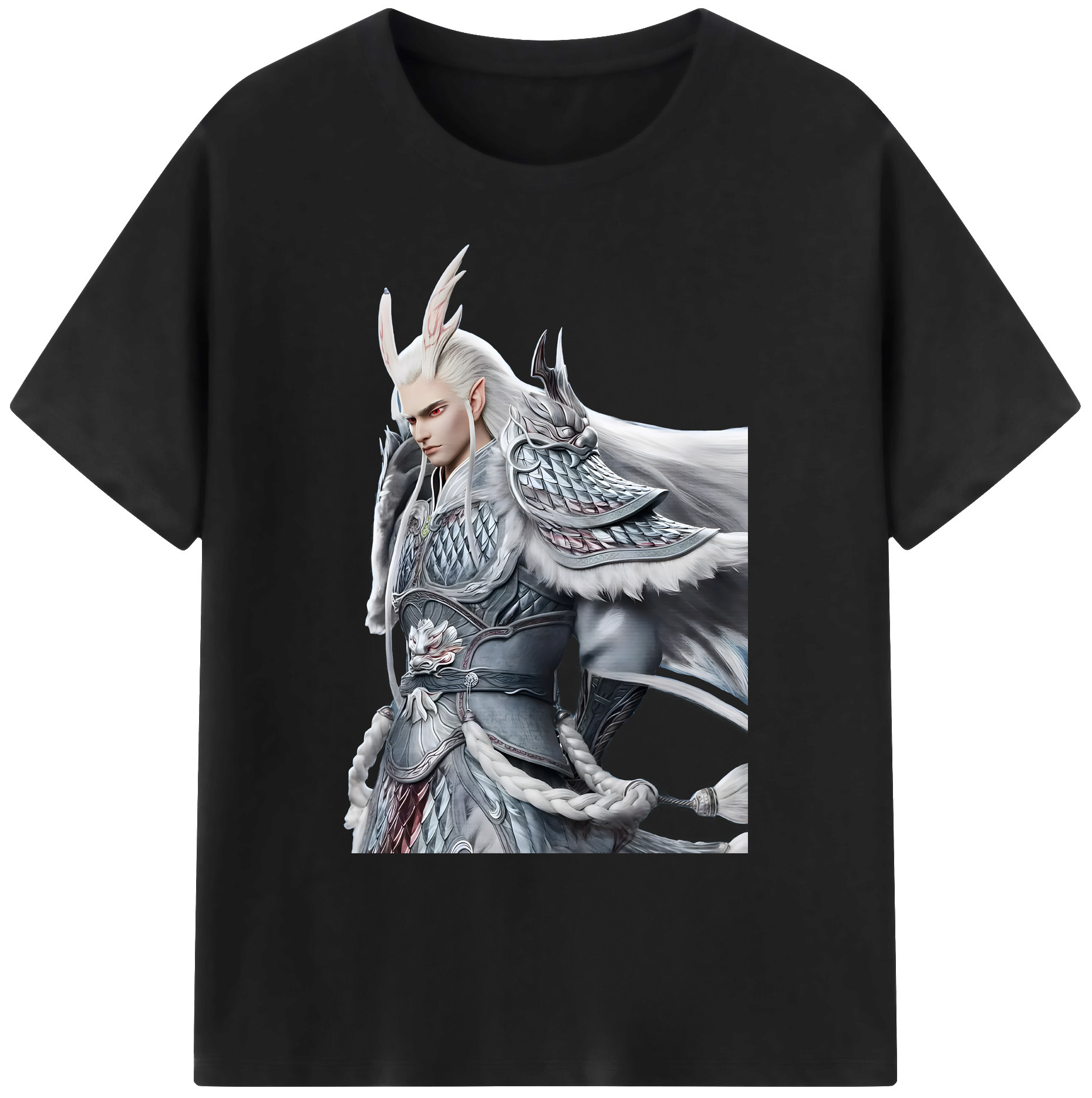 （画像用） Ne Zha 2 ナタ 魔童の大暴れ 綿100％ メンズ半袖Tシャツ｜肌触りやわらか＆通気性