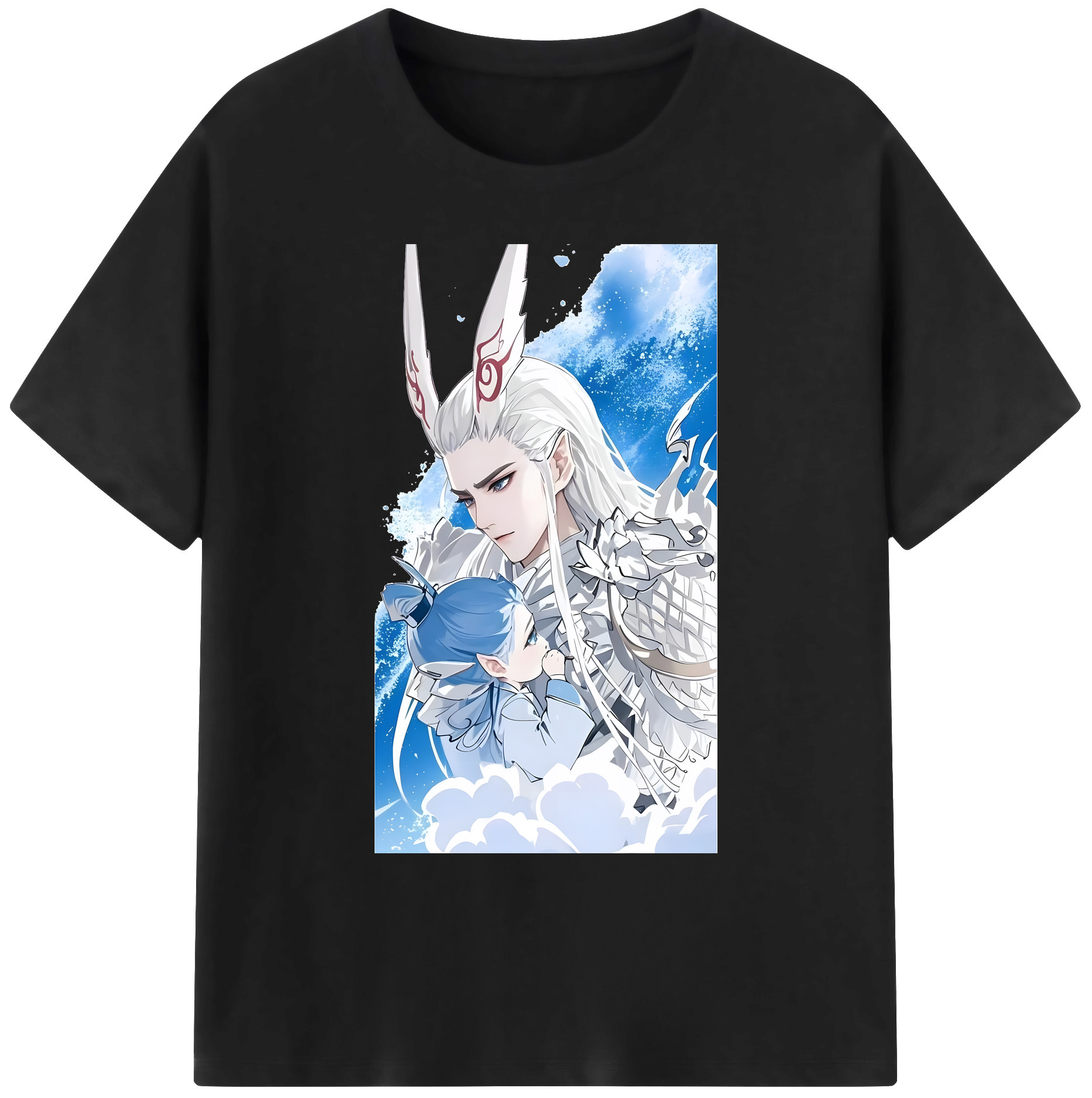 （画像用） Ne Zha 2 ナタ 魔童の大暴れ 綿100％ メンズ半袖Tシャツ｜肌触りやわらか＆通気性