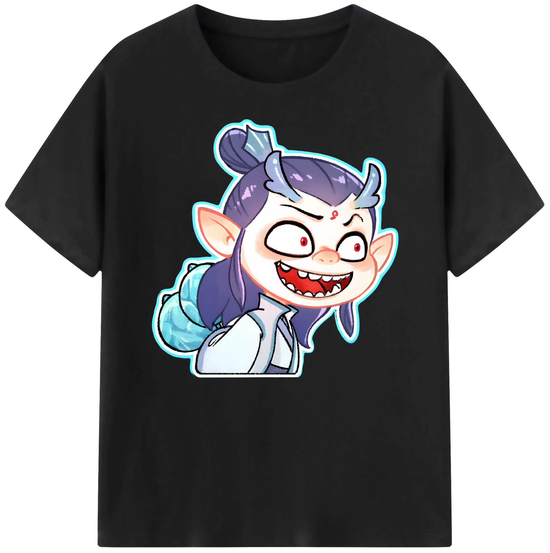 （画像用） Ne Zha 2 ナタ 魔童の大暴れ 綿100％ メンズ半袖Tシャツ｜肌触りやわらか＆通気性