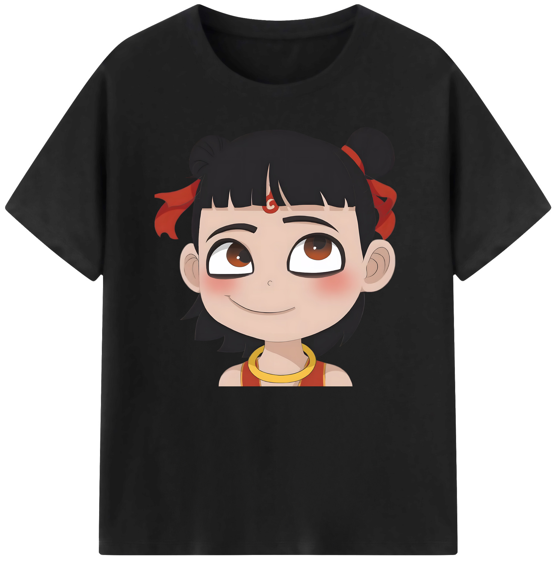 （画像用） Ne Zha 2 ナタ 魔童の大暴れ 綿100％ メンズ半袖Tシャツ｜肌触りやわらか＆通気性