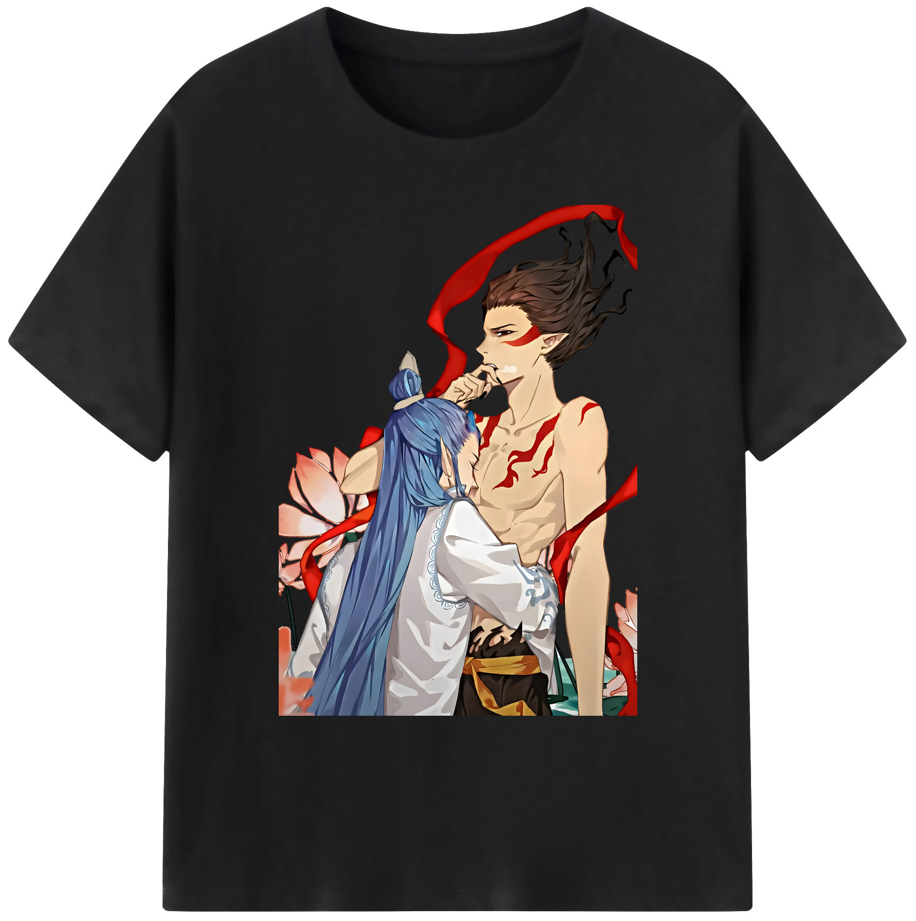 （画像用） Ne Zha 2 ナタ 魔童の大暴れ 綿100％ メンズ半袖Tシャツ｜肌触りやわらか＆通気性