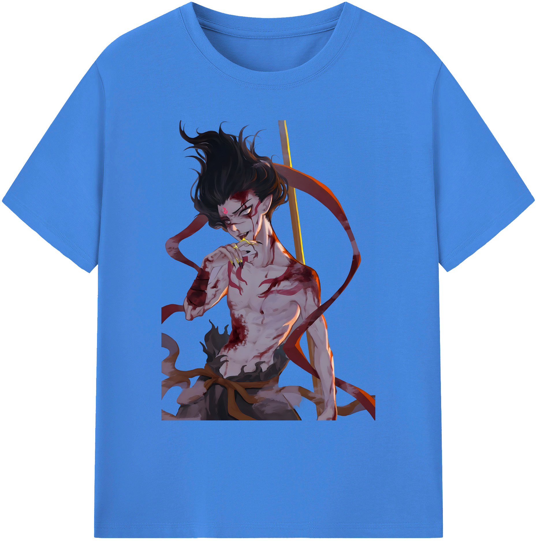（画像用） Ne Zha 2 ナタ 魔童の大暴れ 綿100％ メンズ半袖Tシャツ｜肌触りやわらか＆通気性