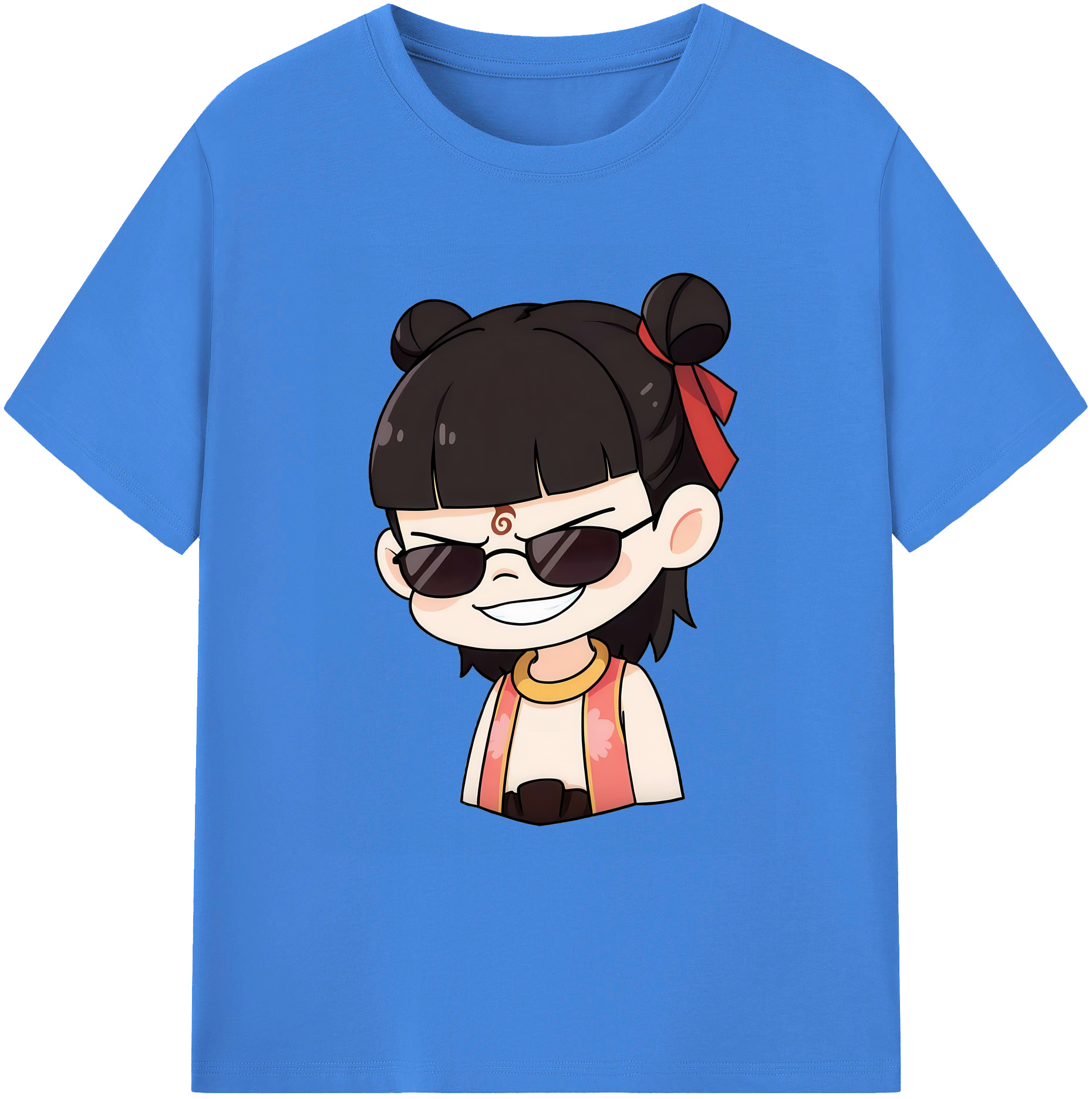 （画像用） Ne Zha 2 ナタ 魔童の大暴れ 綿100％ メンズ半袖Tシャツ｜肌触りやわらか＆通気性