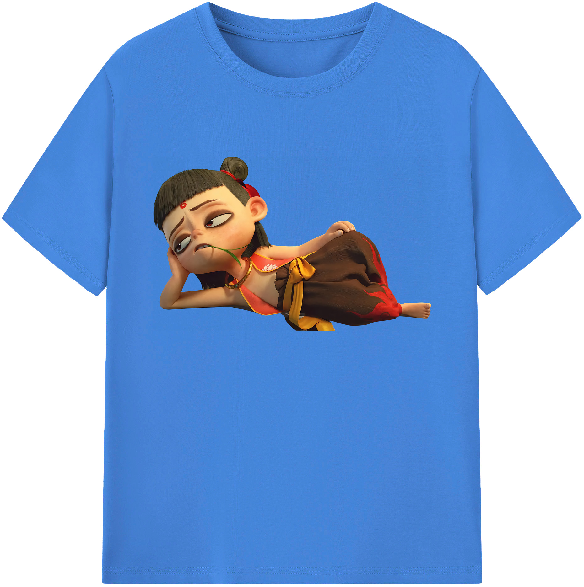 （画像用） Ne Zha 2 ナタ 魔童の大暴れ 綿100％ メンズ半袖Tシャツ｜肌触りやわらか＆通気性