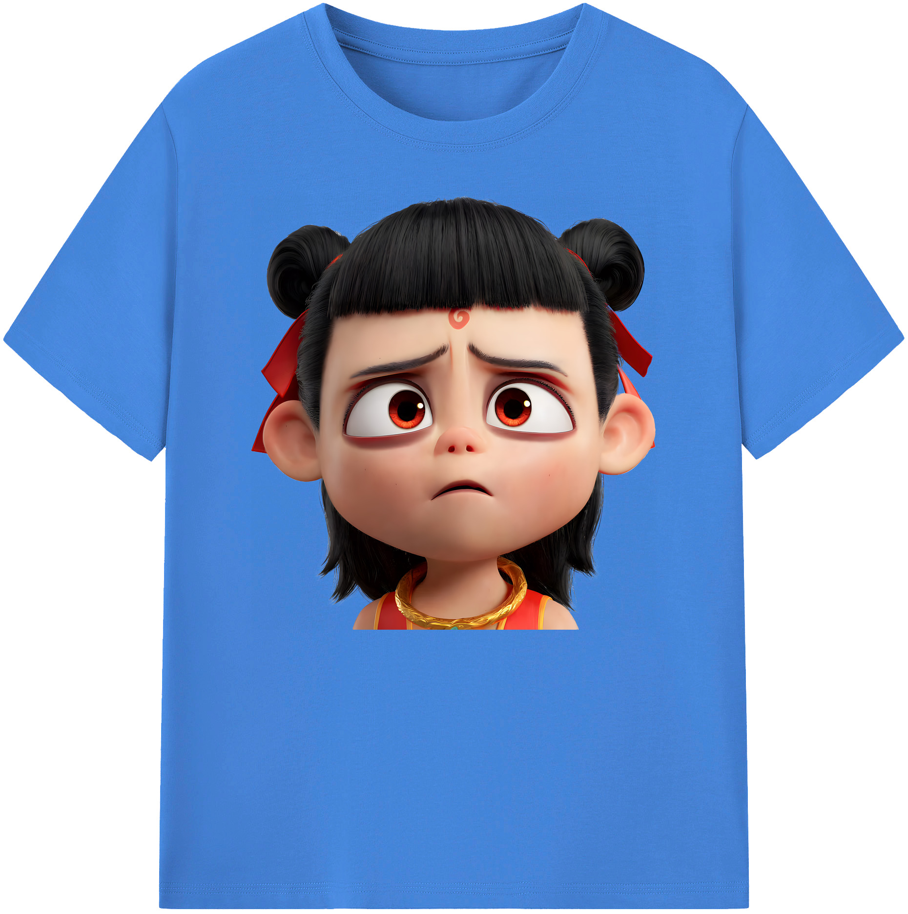 （画像用） Ne Zha 2 ナタ 魔童の大暴れ 綿100％ メンズ半袖Tシャツ｜肌触りやわらか＆通気性