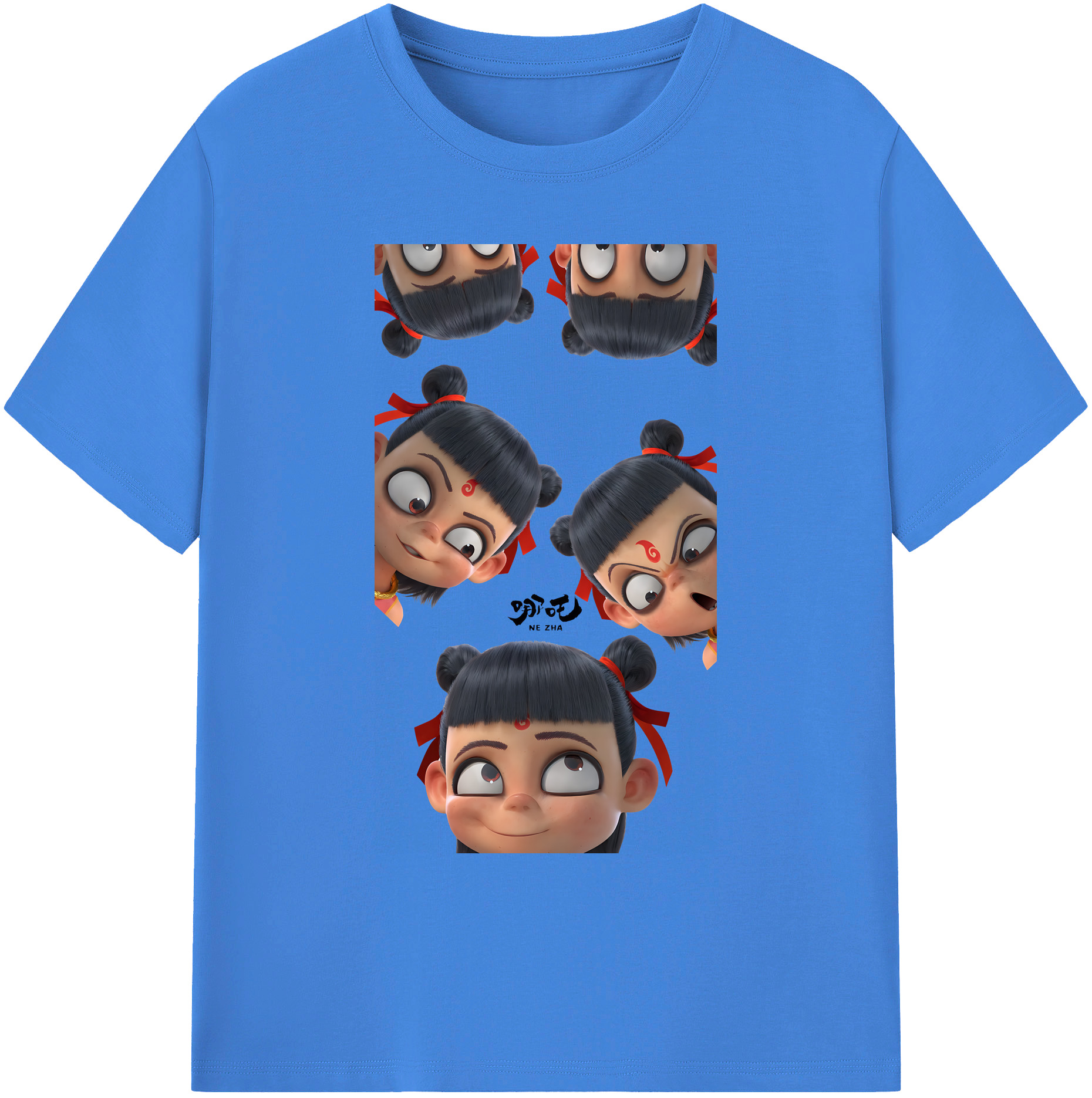 （画像用） Ne Zha 2 ナタ 魔童の大暴れ 綿100％ メンズ半袖Tシャツ｜肌触りやわらか＆通気性