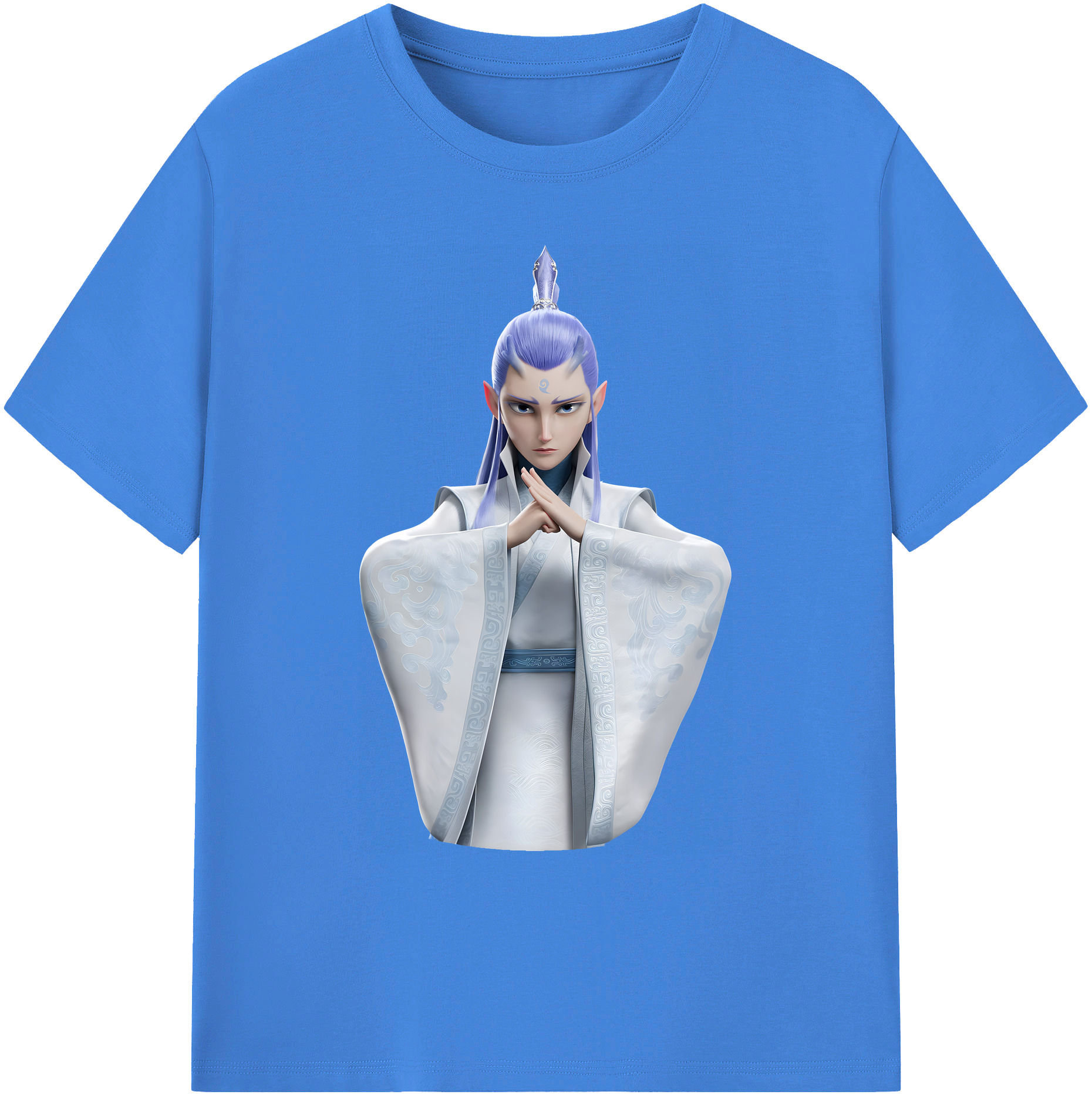 （画像用） Ne Zha 2 ナタ 魔童の大暴れ 綿100％ メンズ半袖Tシャツ｜肌触りやわらか＆通気性