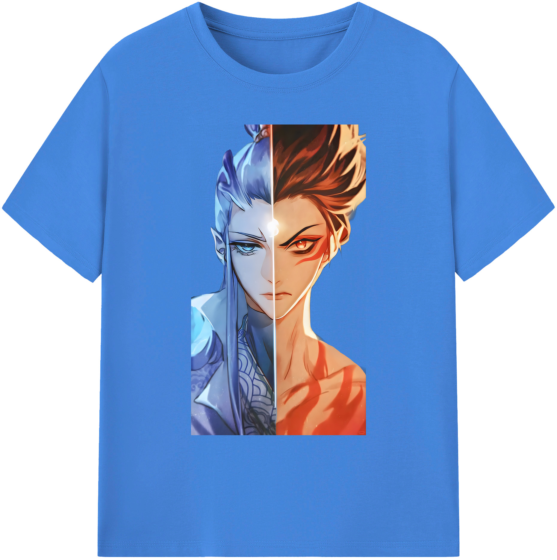 （画像用） Ne Zha 2 ナタ 魔童の大暴れ 綿100％ メンズ半袖Tシャツ｜肌触りやわらか＆通気性