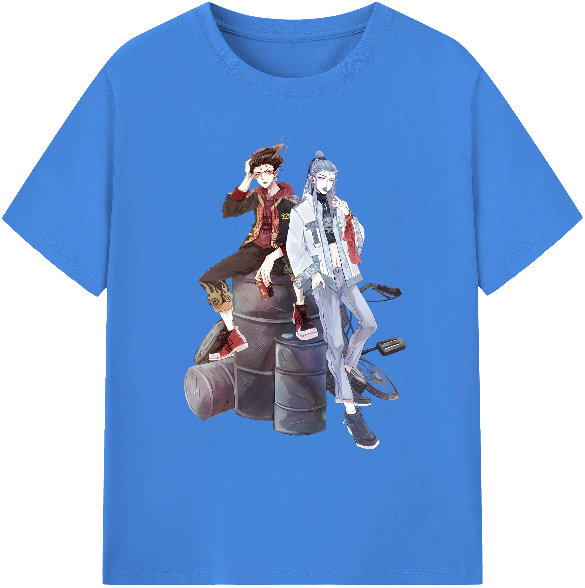 （画像用） Ne Zha 2 ナタ 魔童の大暴れ 綿100％ メンズ半袖Tシャツ｜肌触りやわらか＆通気性