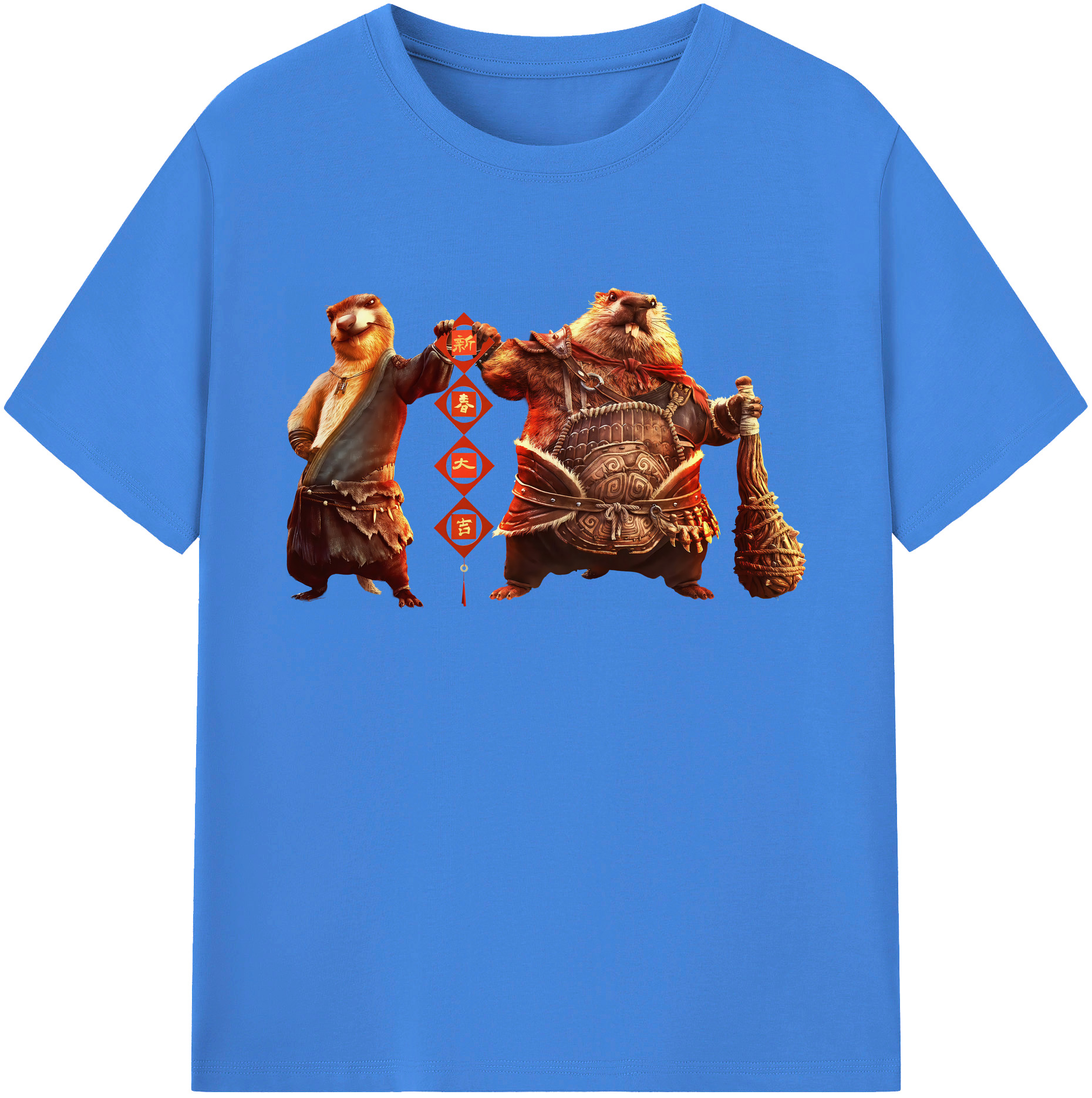 （画像用） Ne Zha 2 ナタ 魔童の大暴れ 綿100％ メンズ半袖Tシャツ｜肌触りやわらか＆通気性