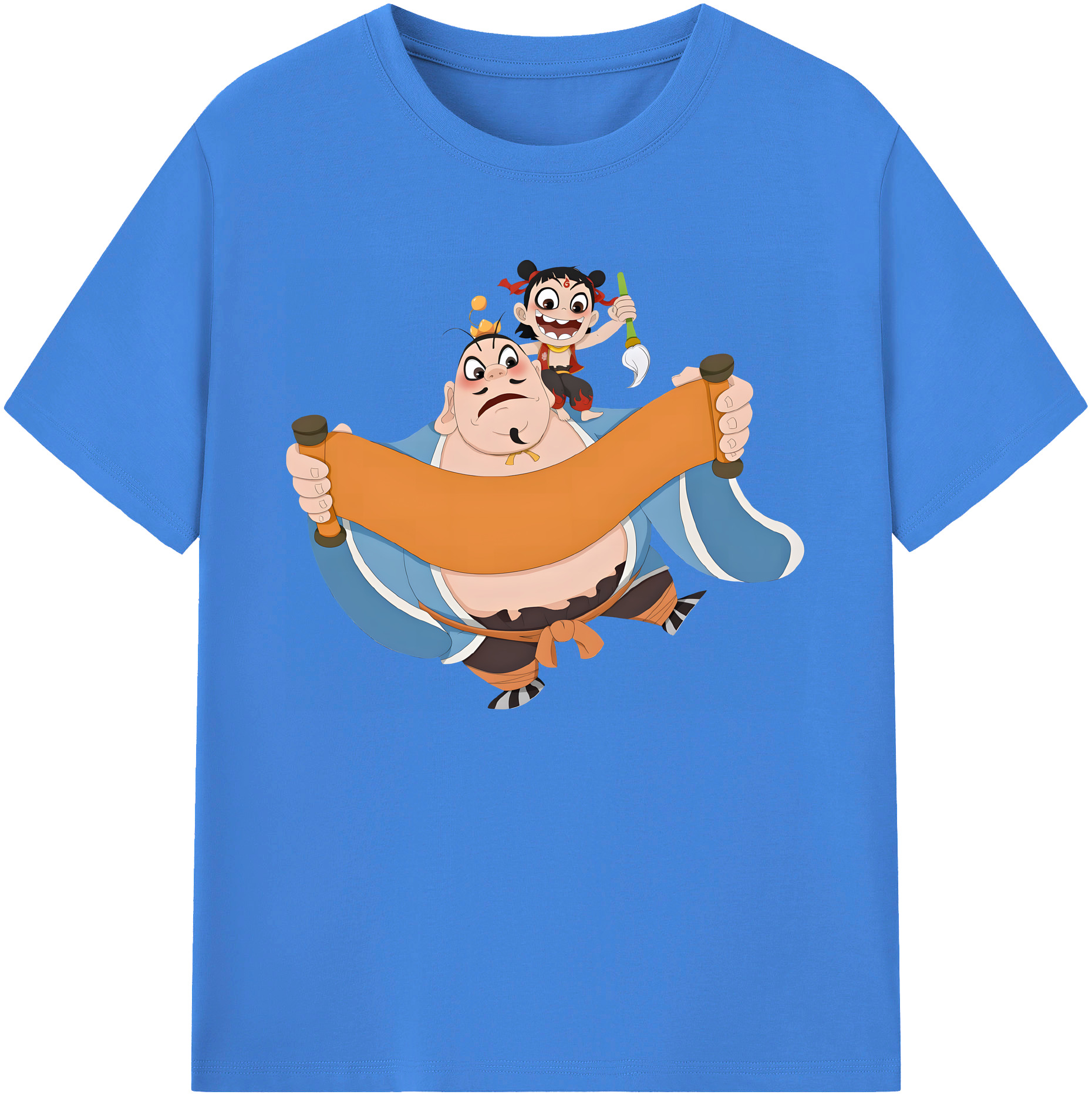 （画像用） Ne Zha 2 ナタ 魔童の大暴れ 綿100％ メンズ半袖Tシャツ｜肌触りやわらか＆通気性