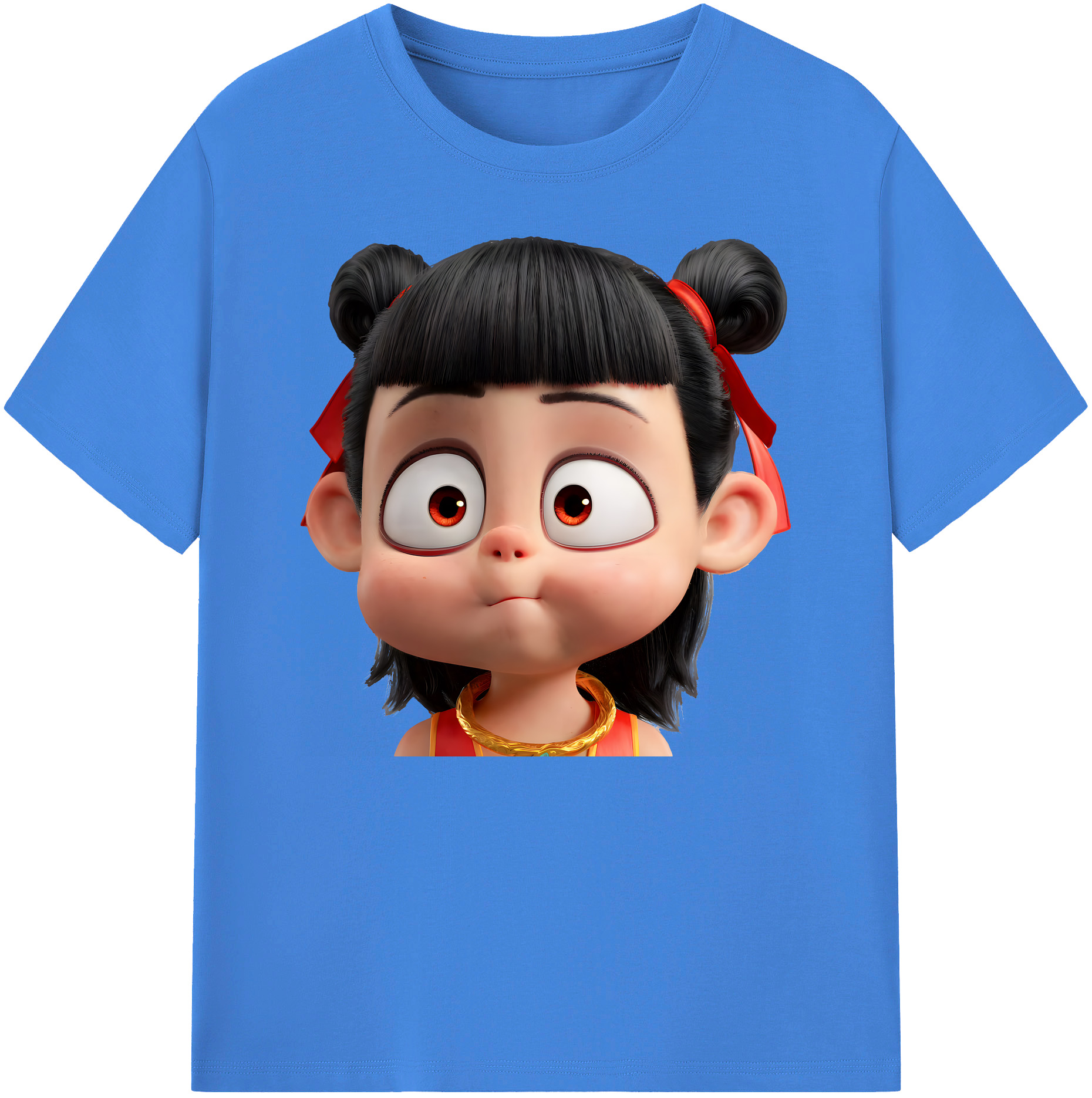 （画像用） Ne Zha 2 ナタ 魔童の大暴れ 綿100％ メンズ半袖Tシャツ｜肌触りやわらか＆通気性