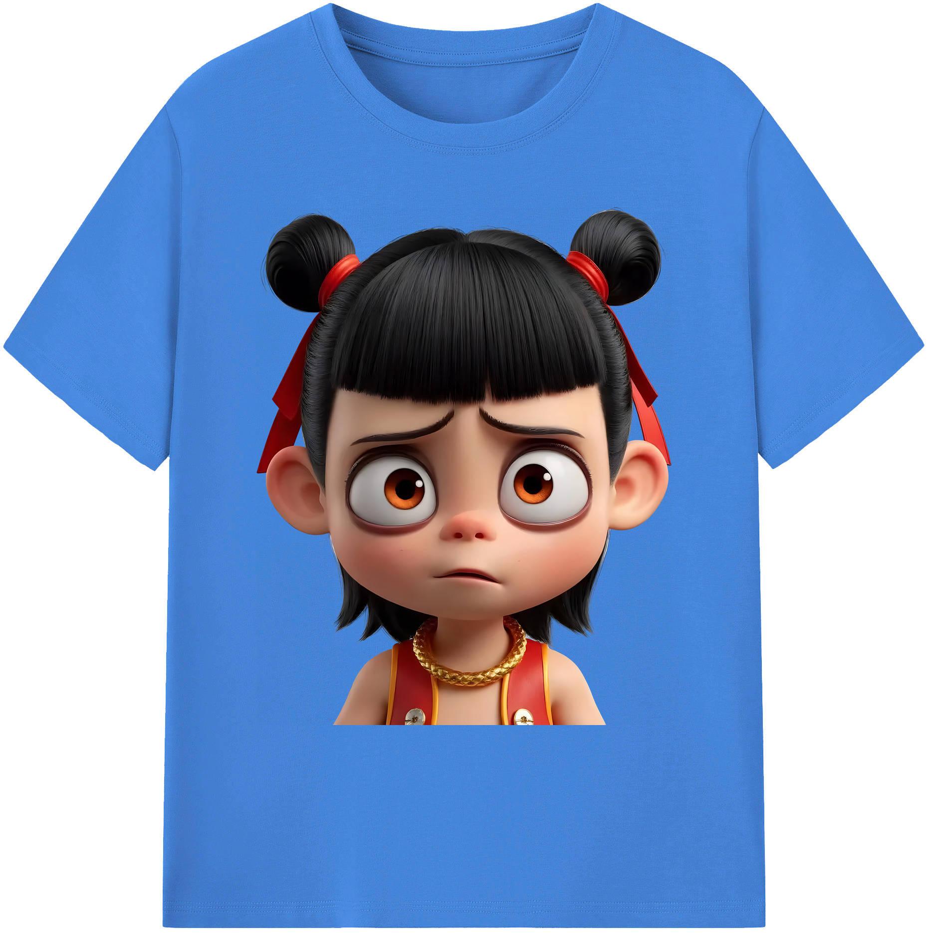 （画像用） Ne Zha 2 ナタ 魔童の大暴れ 綿100％ メンズ半袖Tシャツ｜肌触りやわらか＆通気性