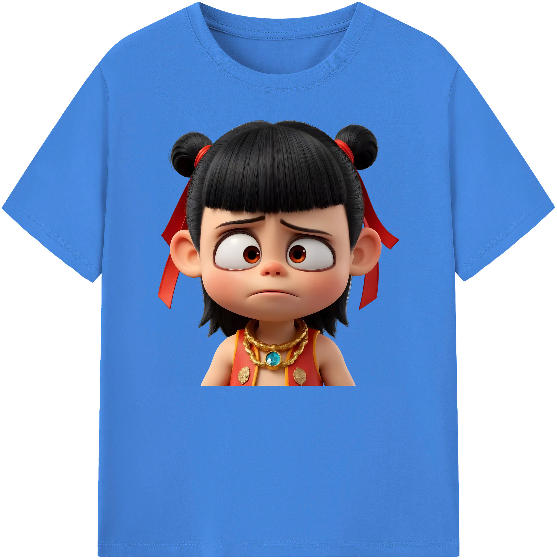 （画像用） Ne Zha 2 ナタ 魔童の大暴れ 綿100％ メンズ半袖Tシャツ｜肌触りやわらか＆通気性
