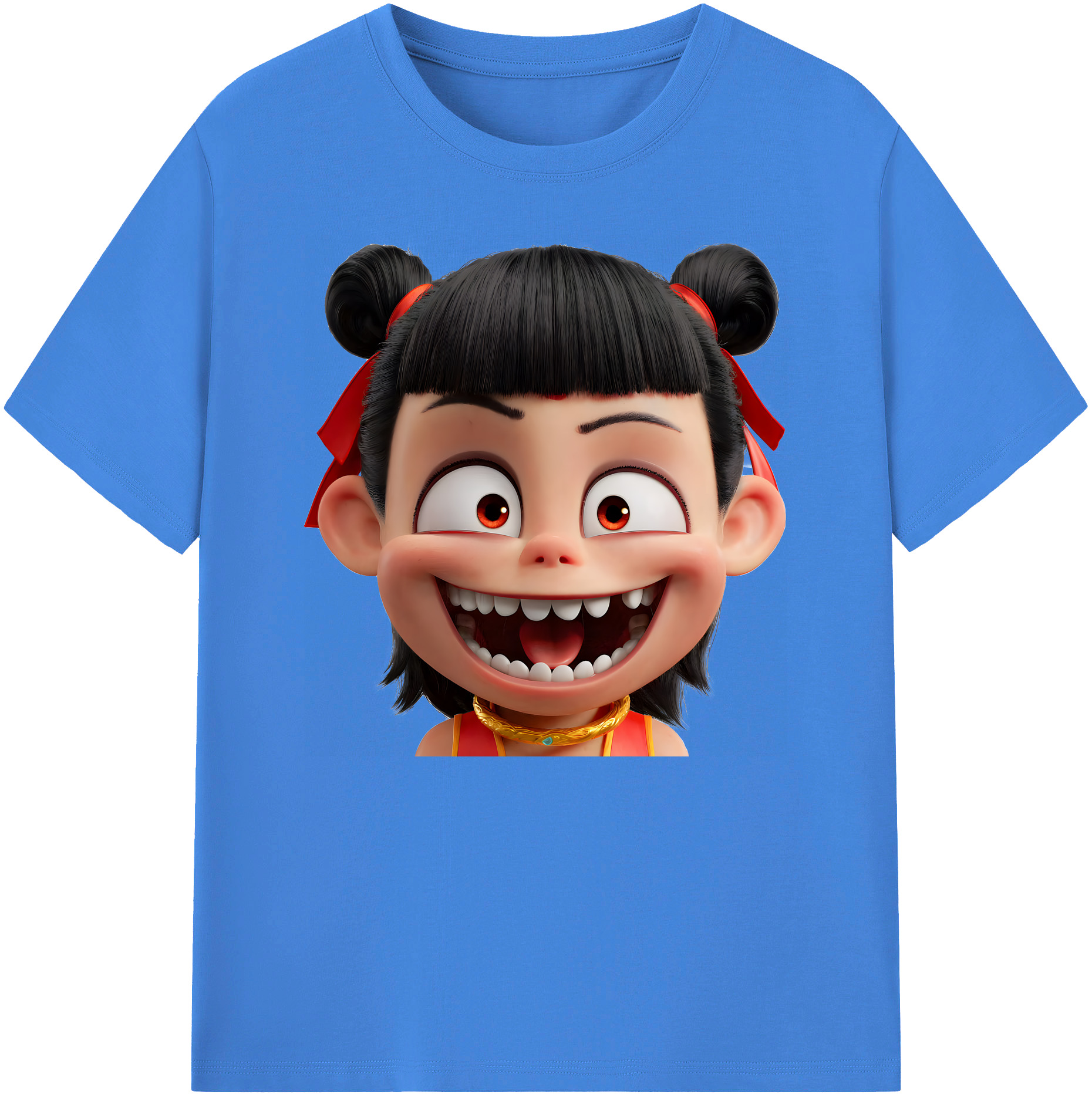 （画像用） Ne Zha 2 ナタ 魔童の大暴れ 綿100％ メンズ半袖Tシャツ｜肌触りやわらか＆通気性