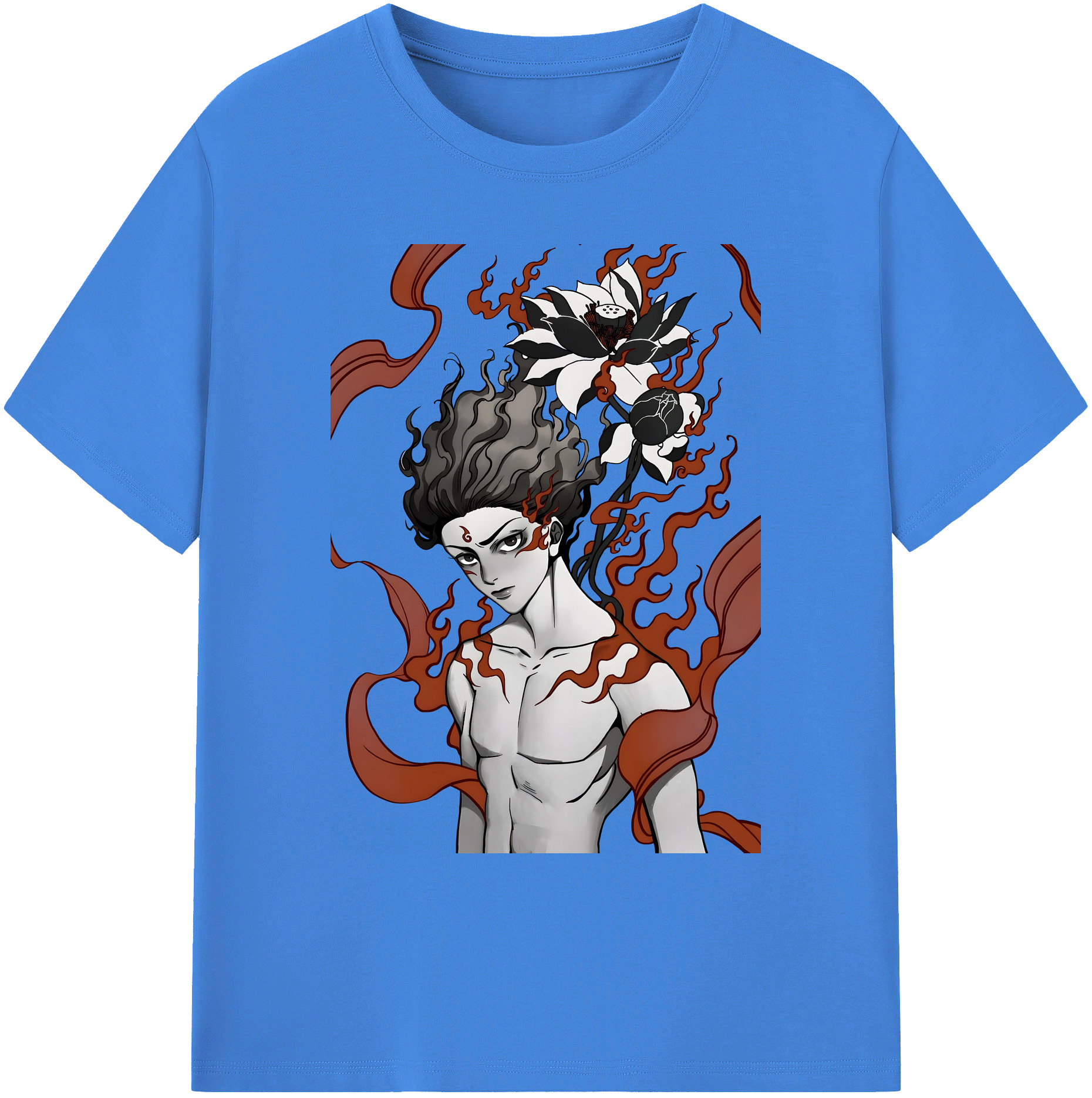 （画像用） Ne Zha 2 ナタ 魔童の大暴れ 綿100％ メンズ半袖Tシャツ｜肌触りやわらか＆通気性