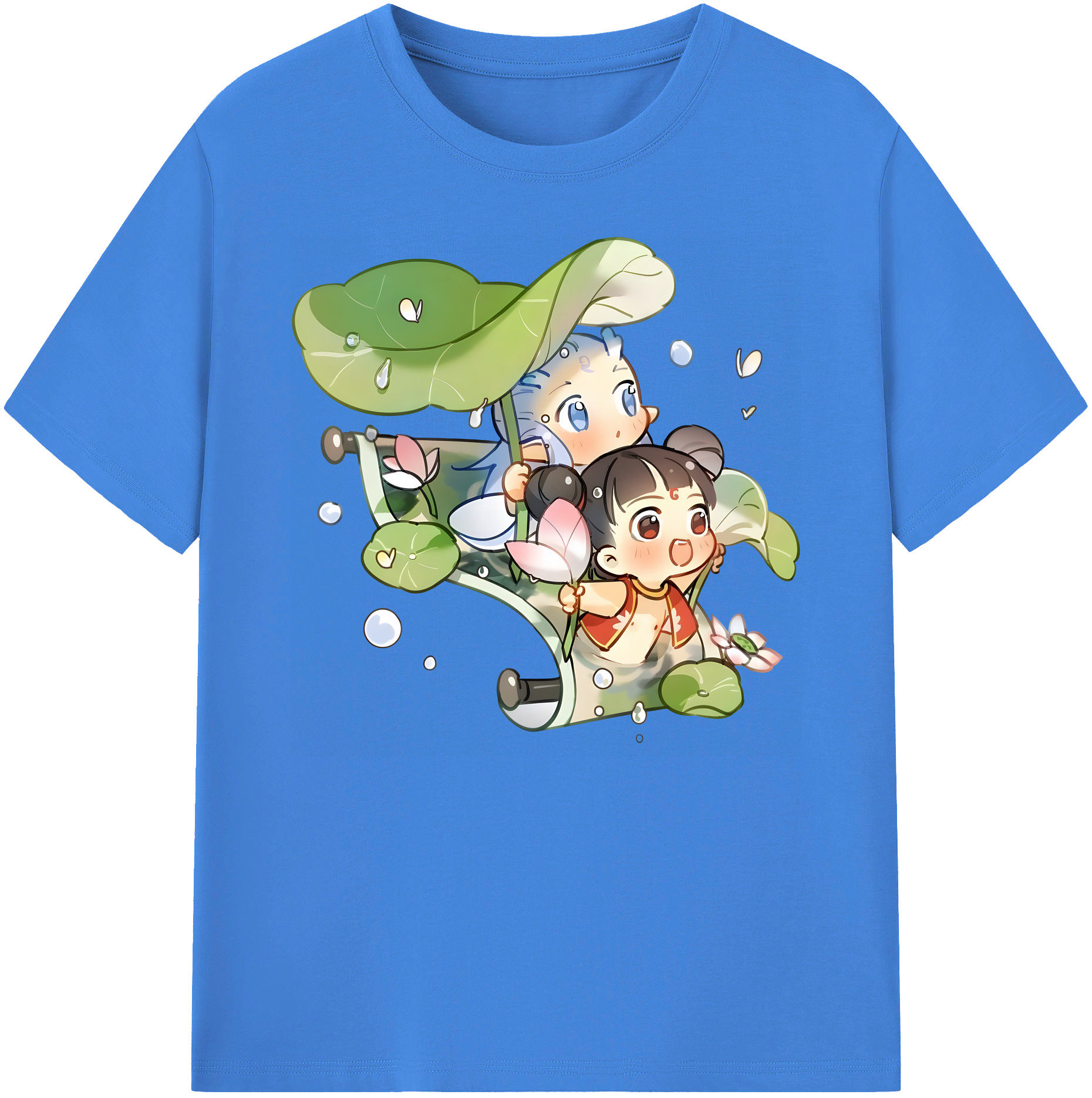（画像用） Ne Zha 2 ナタ 魔童の大暴れ 綿100％ メンズ半袖Tシャツ｜肌触りやわらか＆通気性