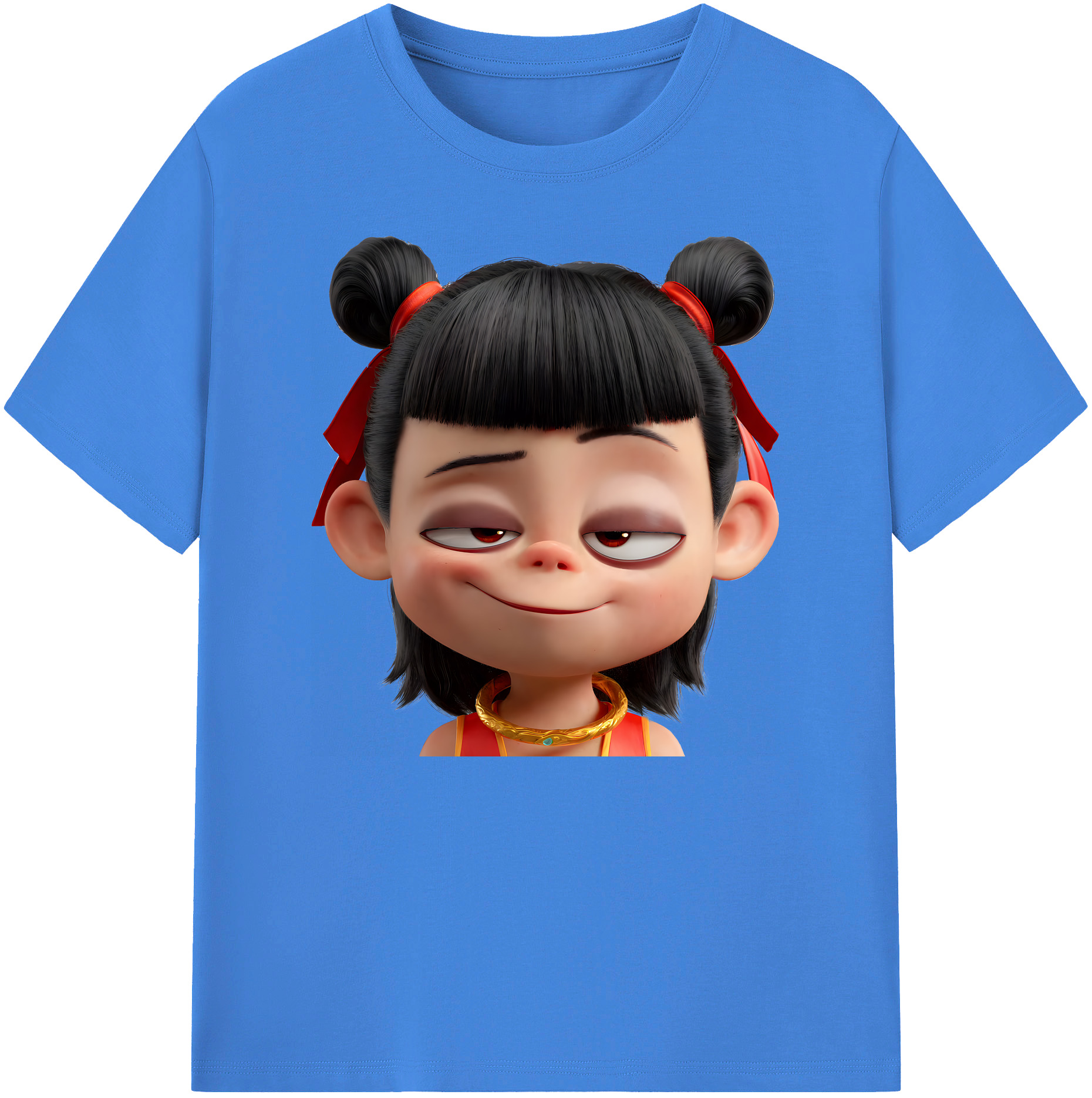 （画像用） Ne Zha 2 ナタ 魔童の大暴れ 綿100％ メンズ半袖Tシャツ｜肌触りやわらか＆通気性