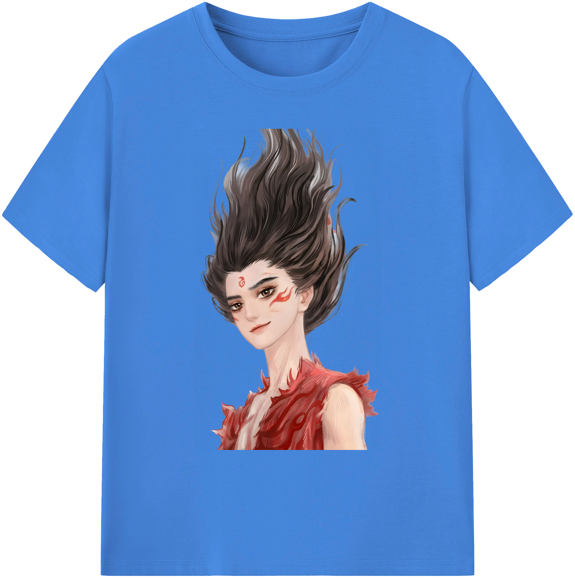 （画像用） Ne Zha 2 ナタ 魔童の大暴れ 綿100％ メンズ半袖Tシャツ｜肌触りやわらか＆通気性