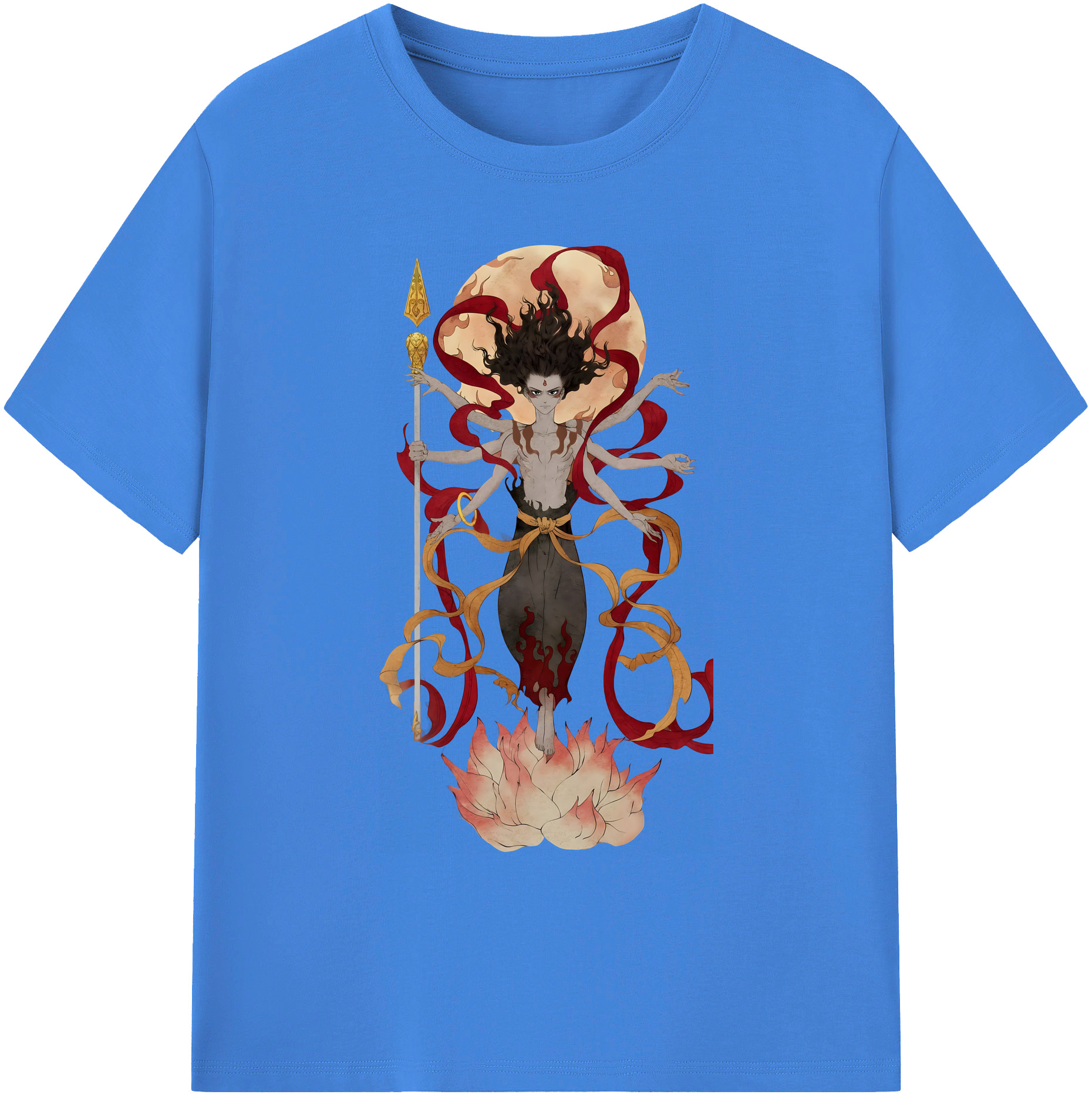 （画像用） Ne Zha 2 ナタ 魔童の大暴れ 綿100％ メンズ半袖Tシャツ｜肌触りやわらか＆通気性