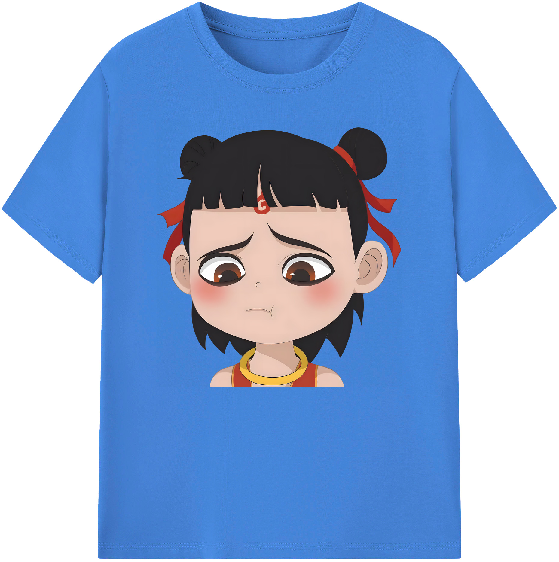 （画像用） Ne Zha 2 ナタ 魔童の大暴れ 綿100％ メンズ半袖Tシャツ｜肌触りやわらか＆通気性
