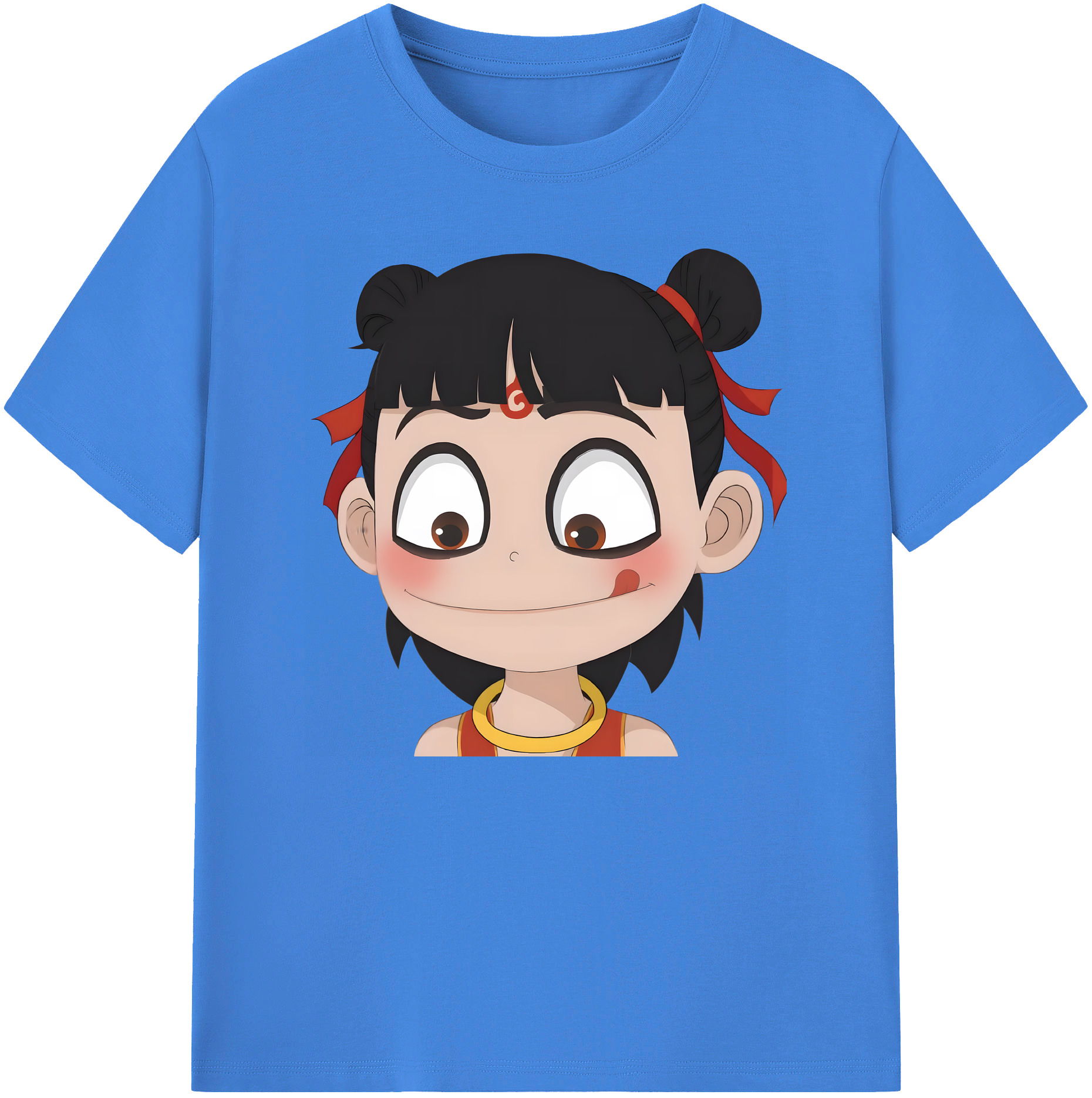 （画像用） Ne Zha 2 ナタ 魔童の大暴れ 綿100％ メンズ半袖Tシャツ｜肌触りやわらか＆通気性
