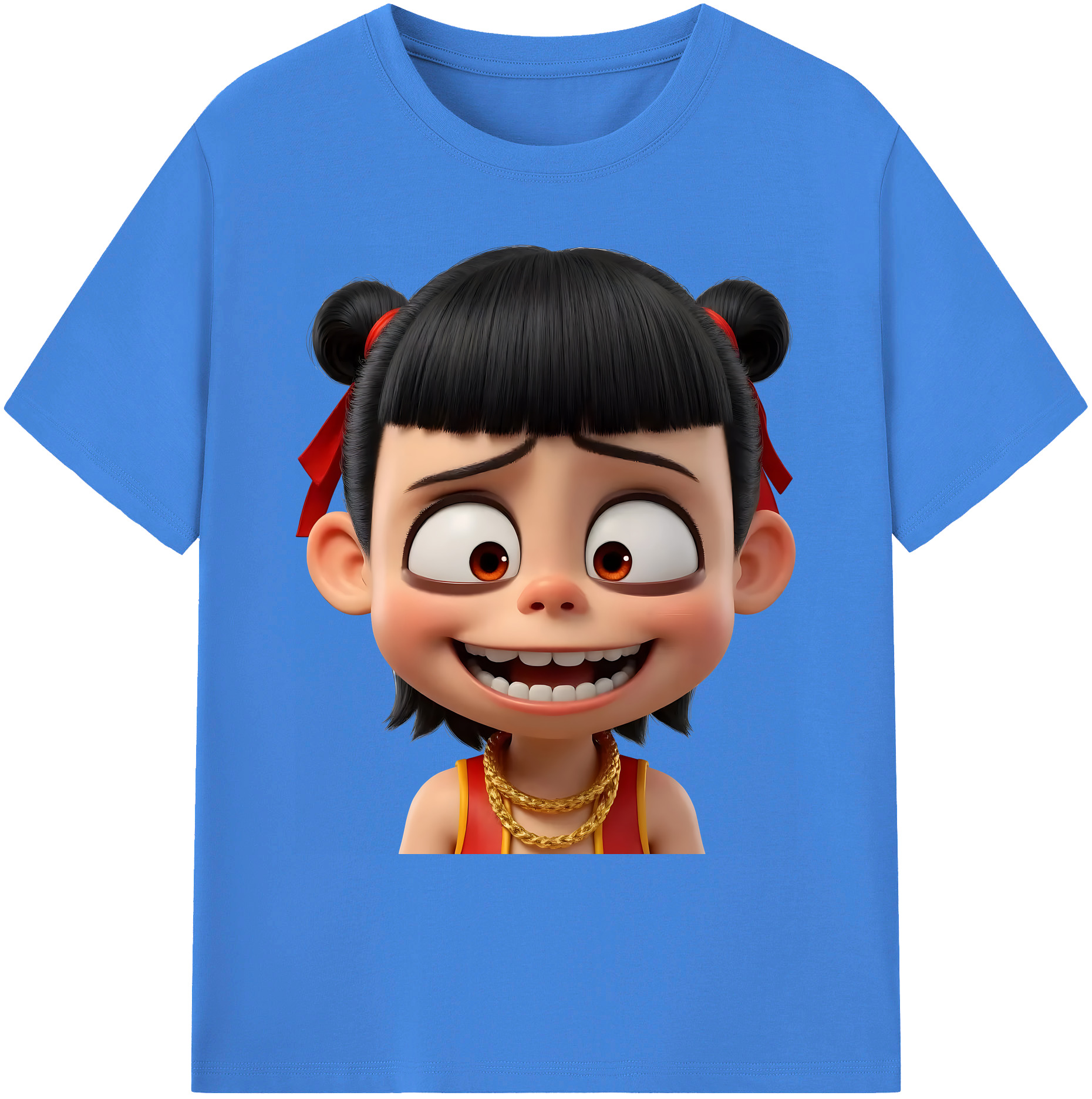 （画像用） Ne Zha 2 ナタ 魔童の大暴れ 綿100％ メンズ半袖Tシャツ｜肌触りやわらか＆通気性