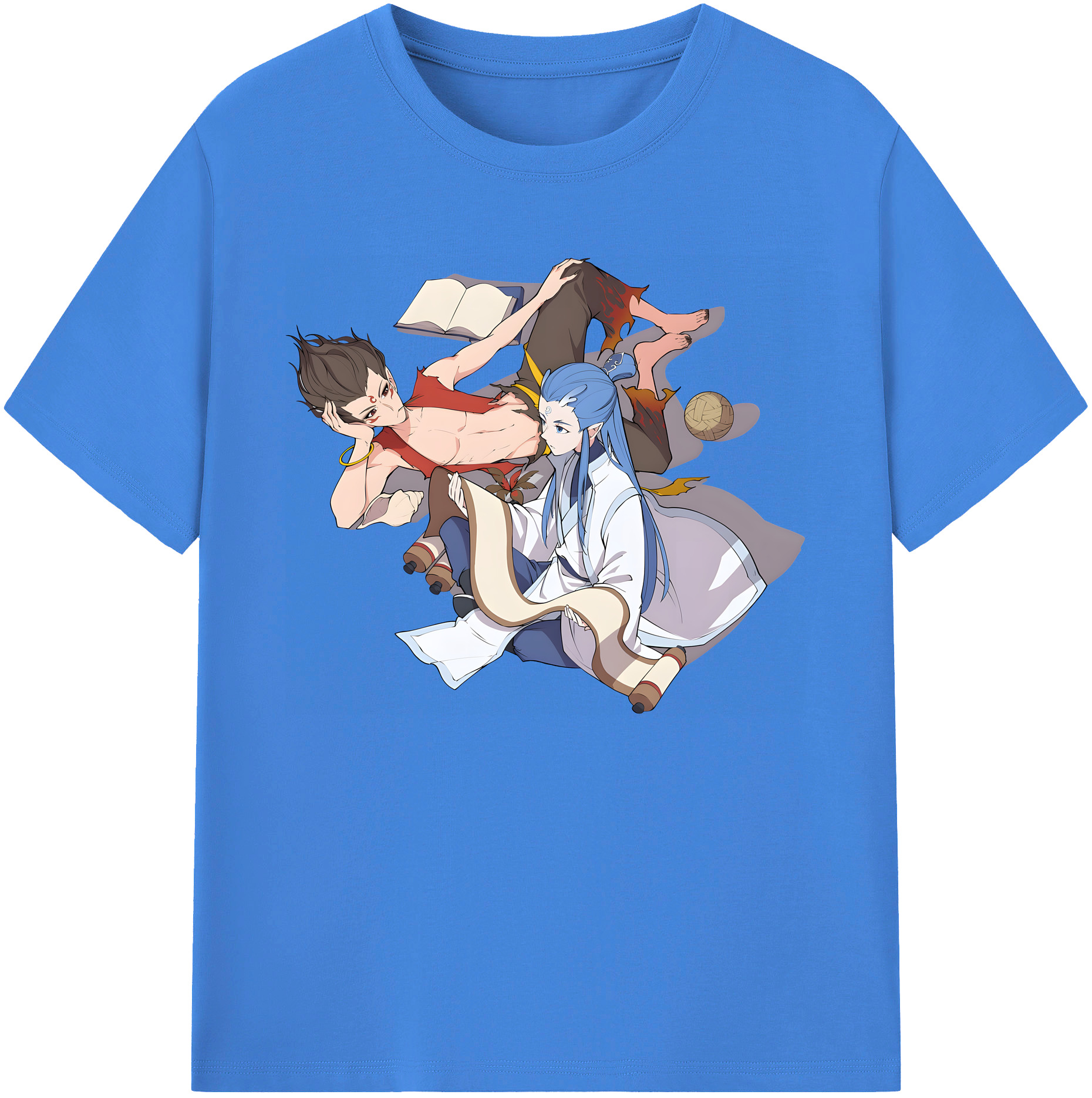 （画像用） Ne Zha 2 ナタ 魔童の大暴れ 綿100％ メンズ半袖Tシャツ｜肌触りやわらか＆通気性