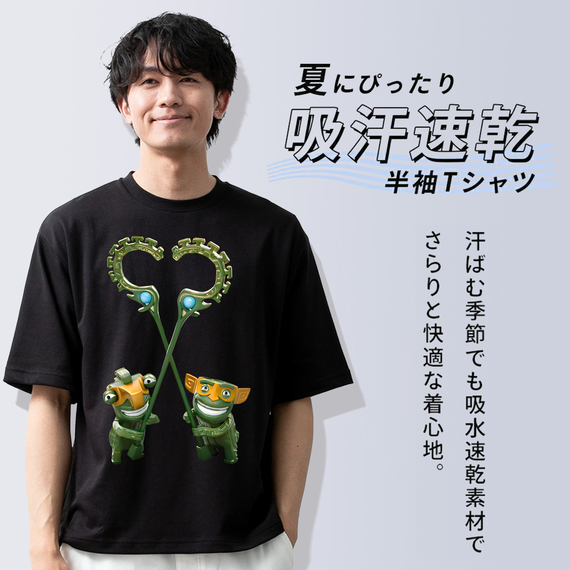 Ne Zha 2 ナタ 魔童の大暴れ 綿100％ メンズ半袖Tシャツ｜肌触りやわらか＆通気性