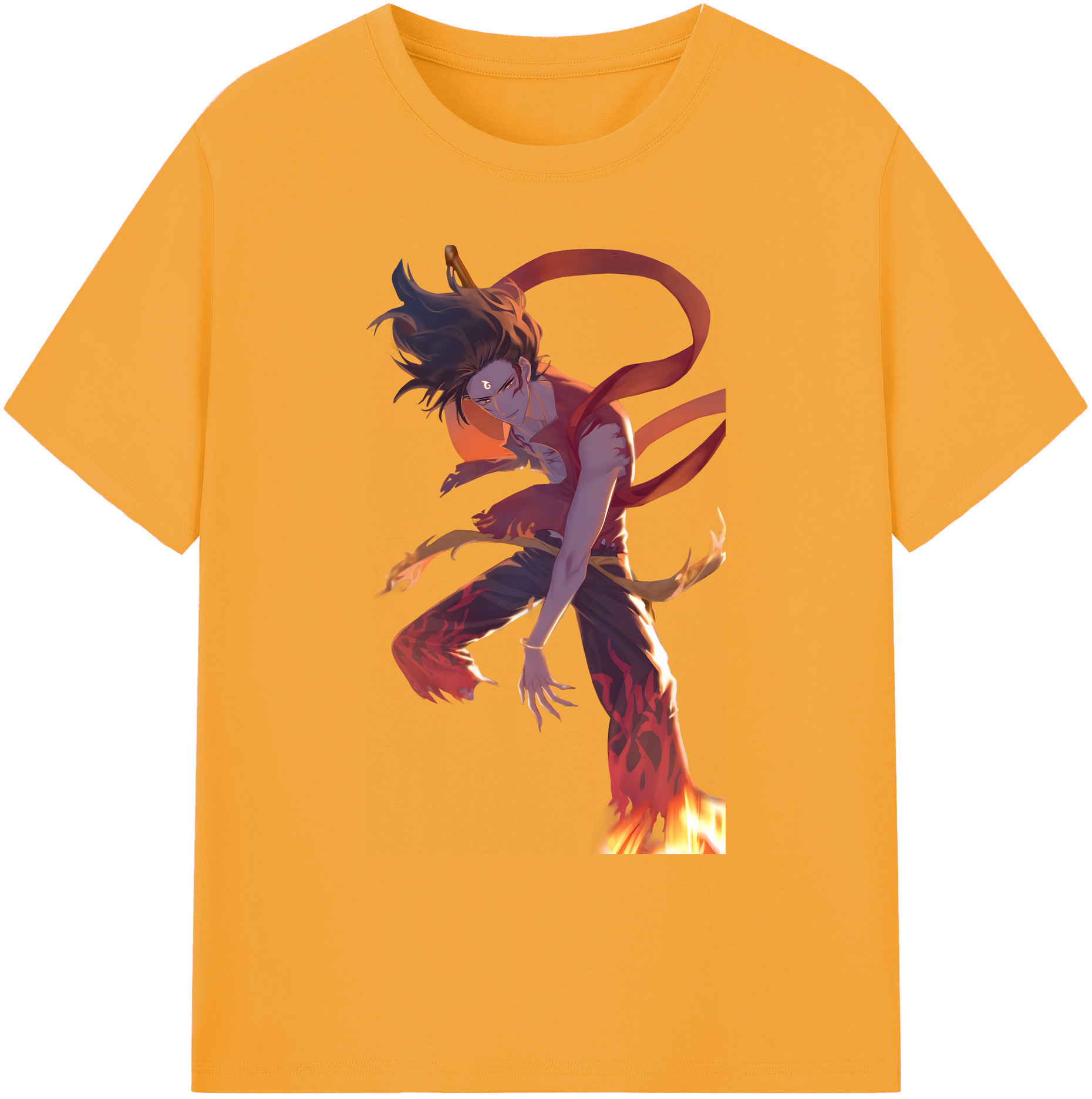（画像用） Ne Zha 2 ナタ 魔童の大暴れ 綿100％ メンズ半袖Tシャツ｜肌触りやわらか＆通気性