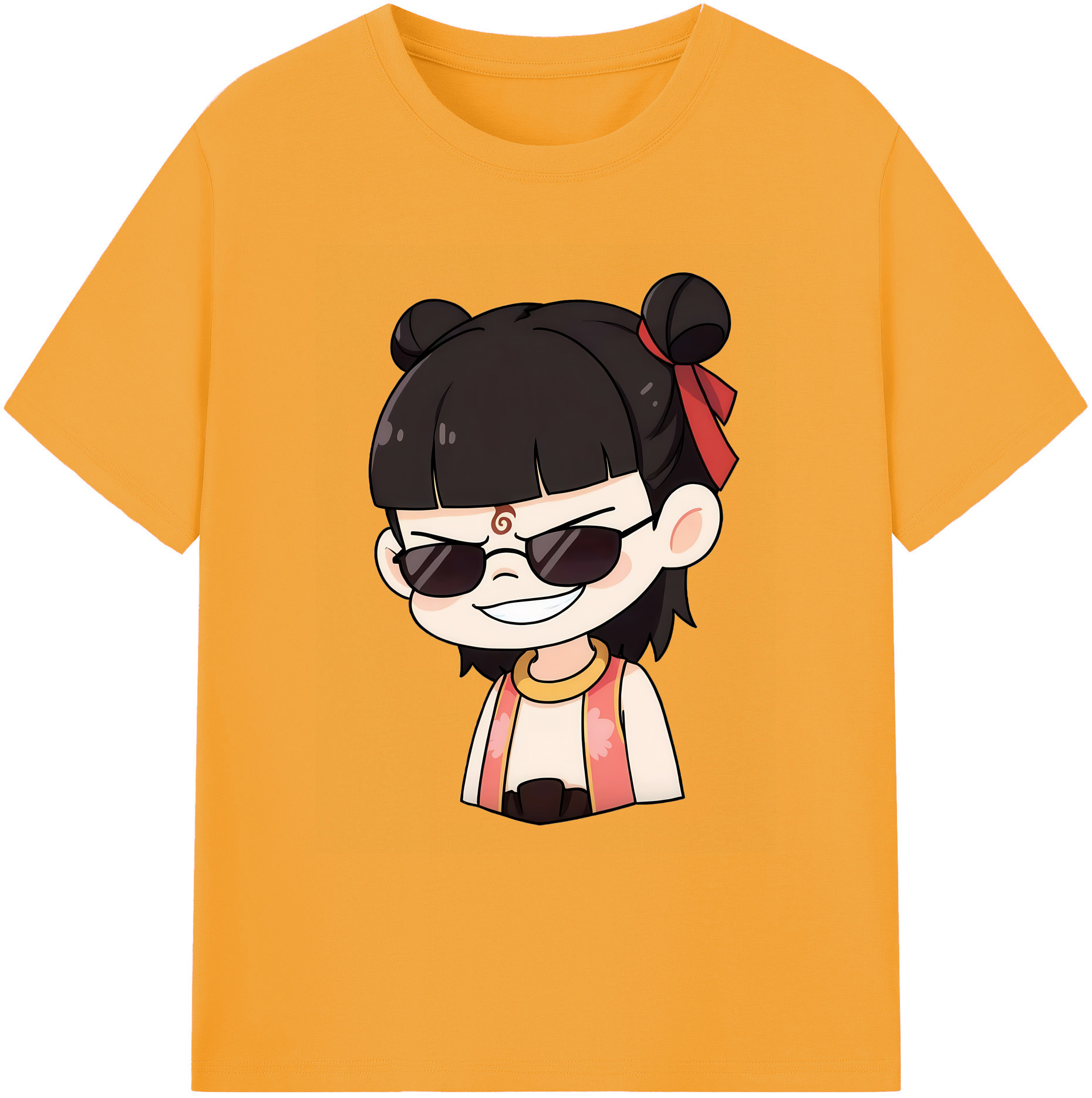 （画像用） Ne Zha 2 ナタ 魔童の大暴れ 綿100％ メンズ半袖Tシャツ｜肌触りやわらか＆通気性