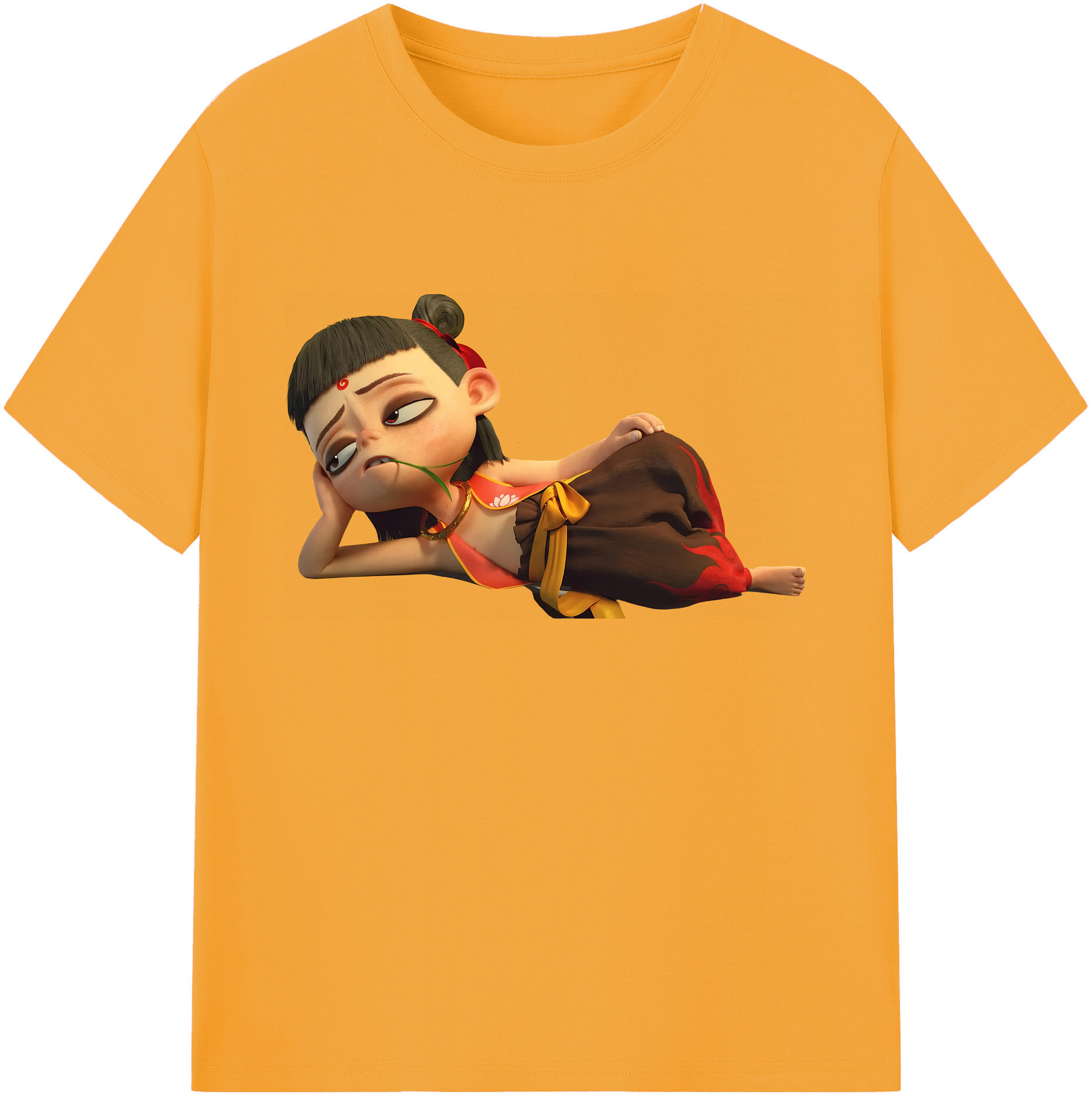 （画像用） Ne Zha 2 ナタ 魔童の大暴れ 綿100％ メンズ半袖Tシャツ｜肌触りやわらか＆通気性