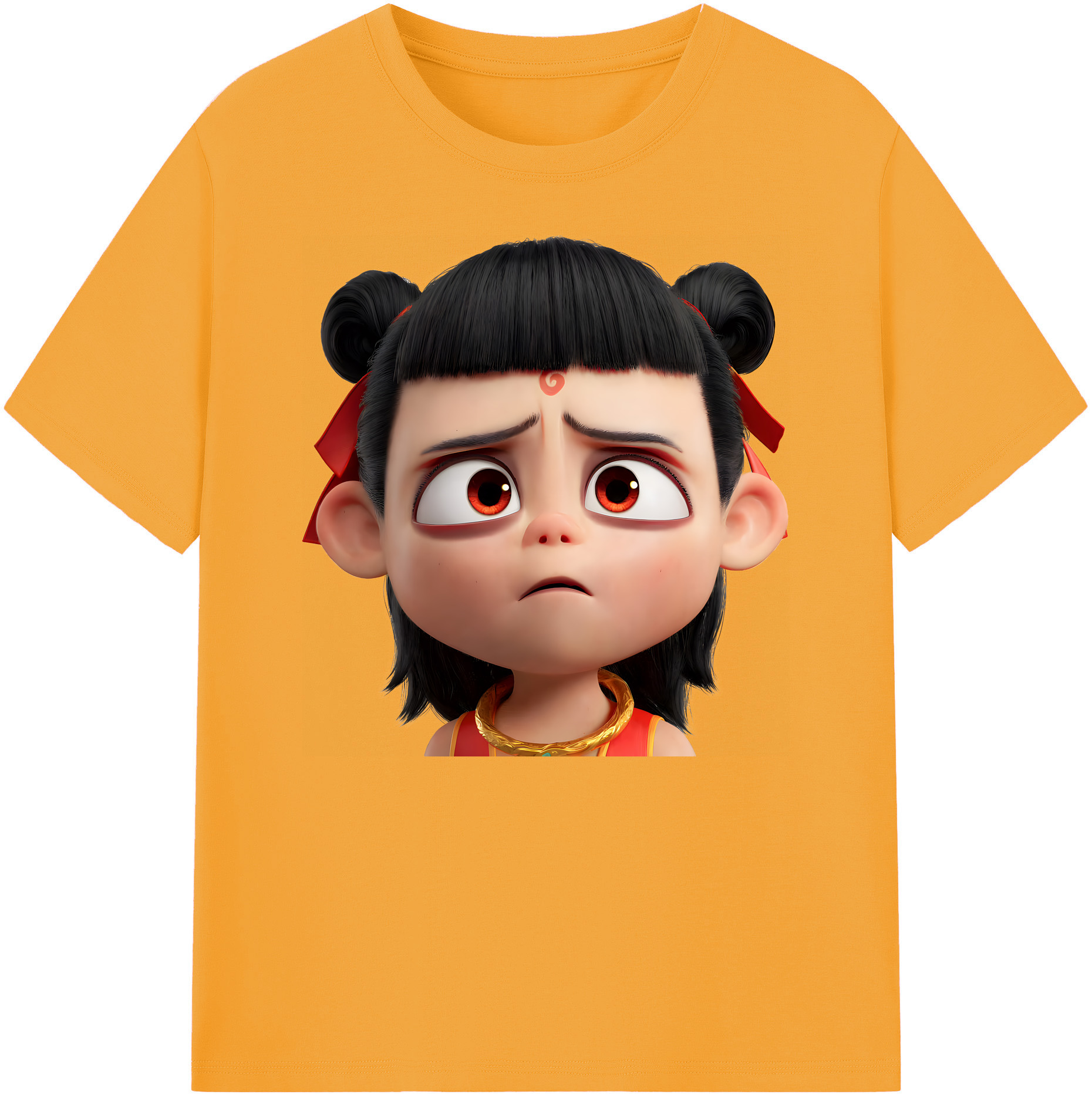 （画像用） Ne Zha 2 ナタ 魔童の大暴れ 綿100％ メンズ半袖Tシャツ｜肌触りやわらか＆通気性