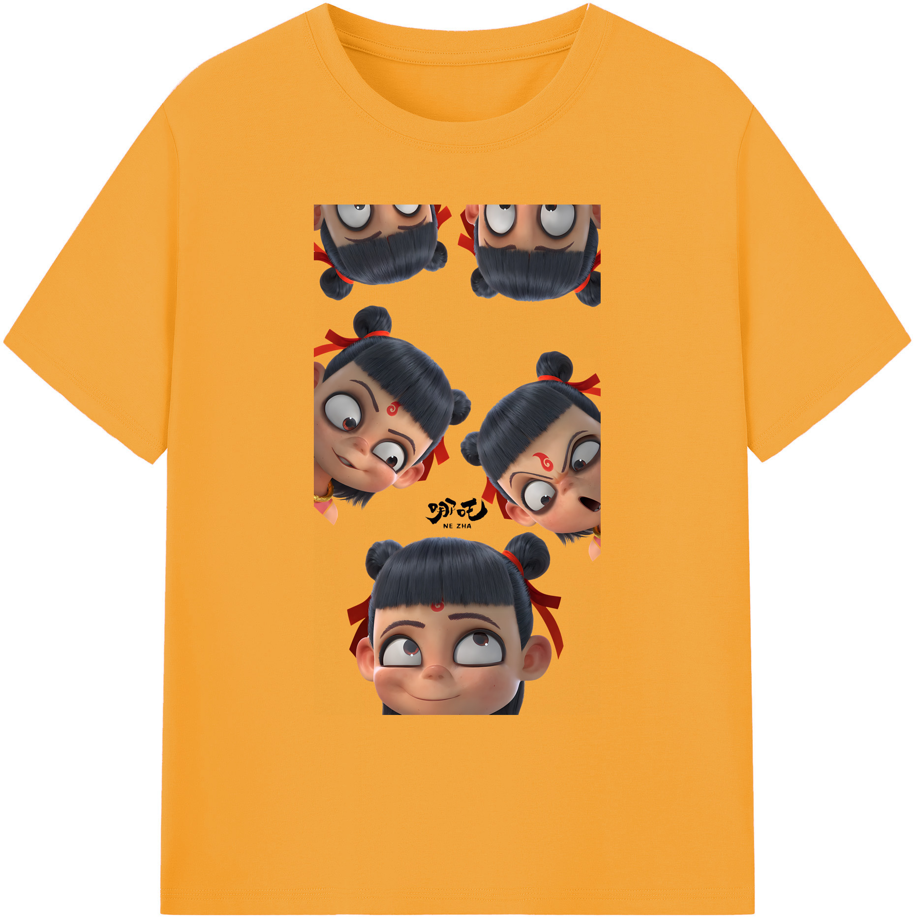 （画像用） Ne Zha 2 ナタ 魔童の大暴れ 綿100％ メンズ半袖Tシャツ｜肌触りやわらか＆通気性