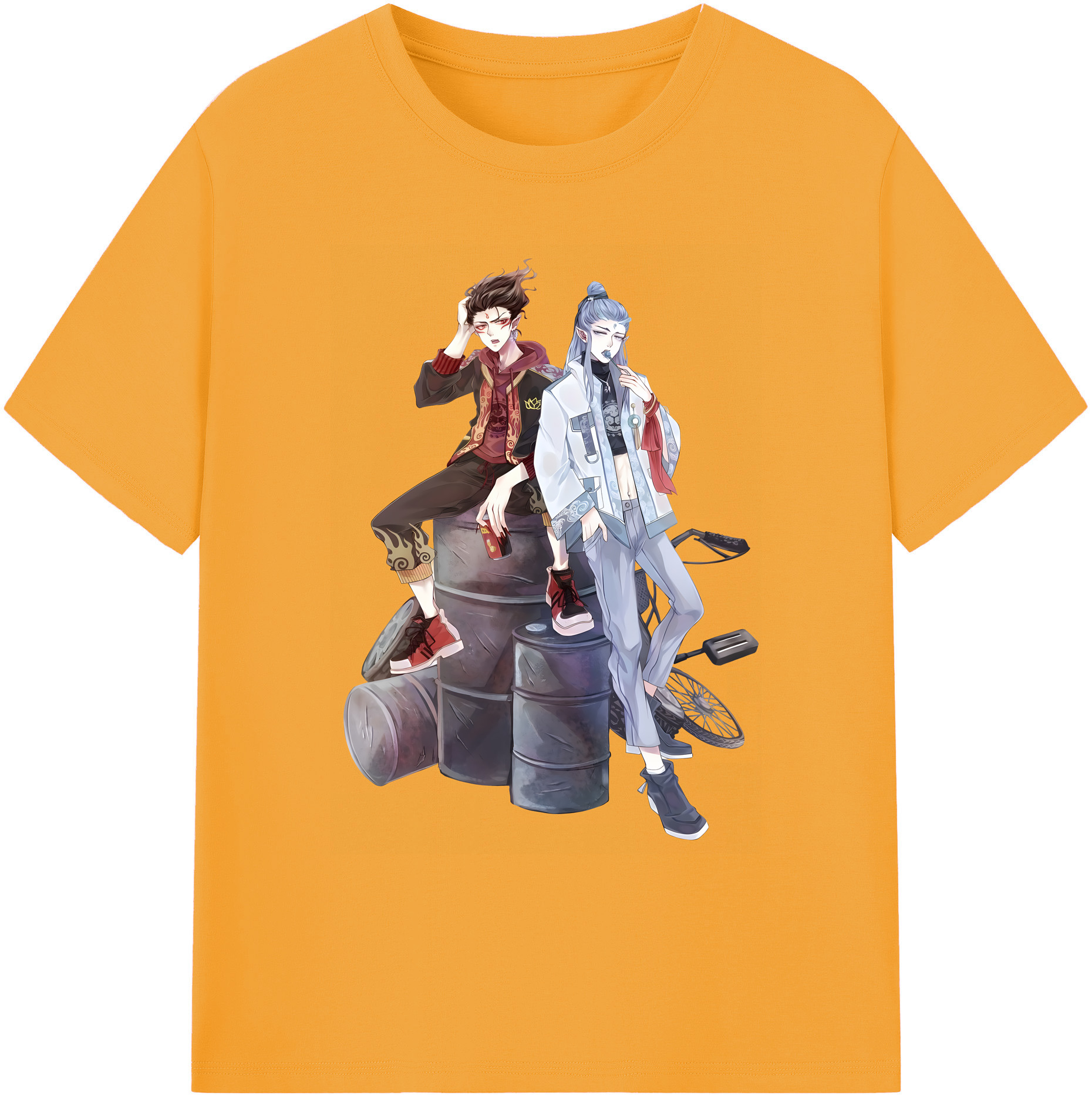 （画像用） Ne Zha 2 ナタ 魔童の大暴れ 綿100％ メンズ半袖Tシャツ｜肌触りやわらか＆通気性