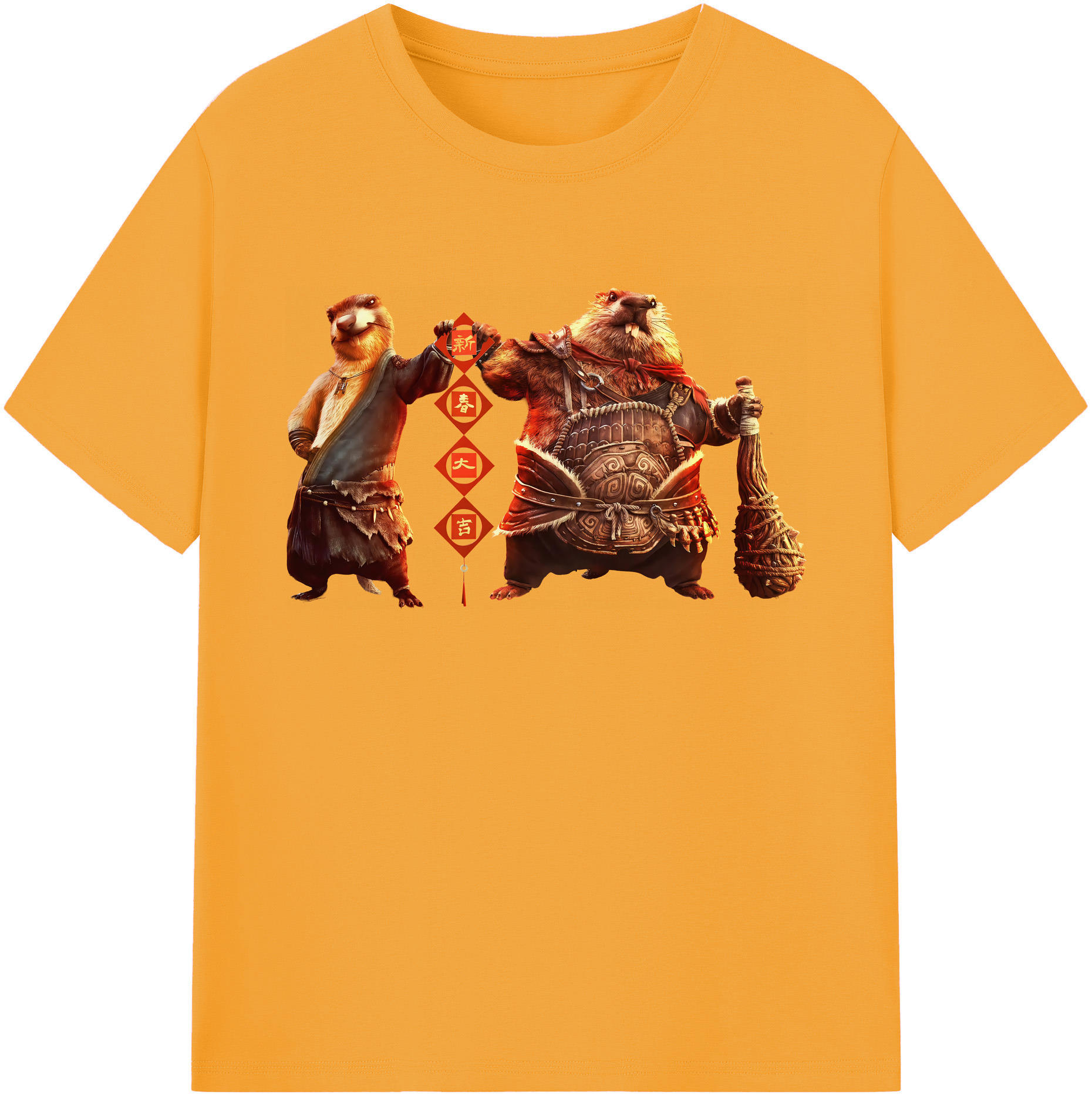 （画像用） Ne Zha 2 ナタ 魔童の大暴れ 綿100％ メンズ半袖Tシャツ｜肌触りやわらか＆通気性