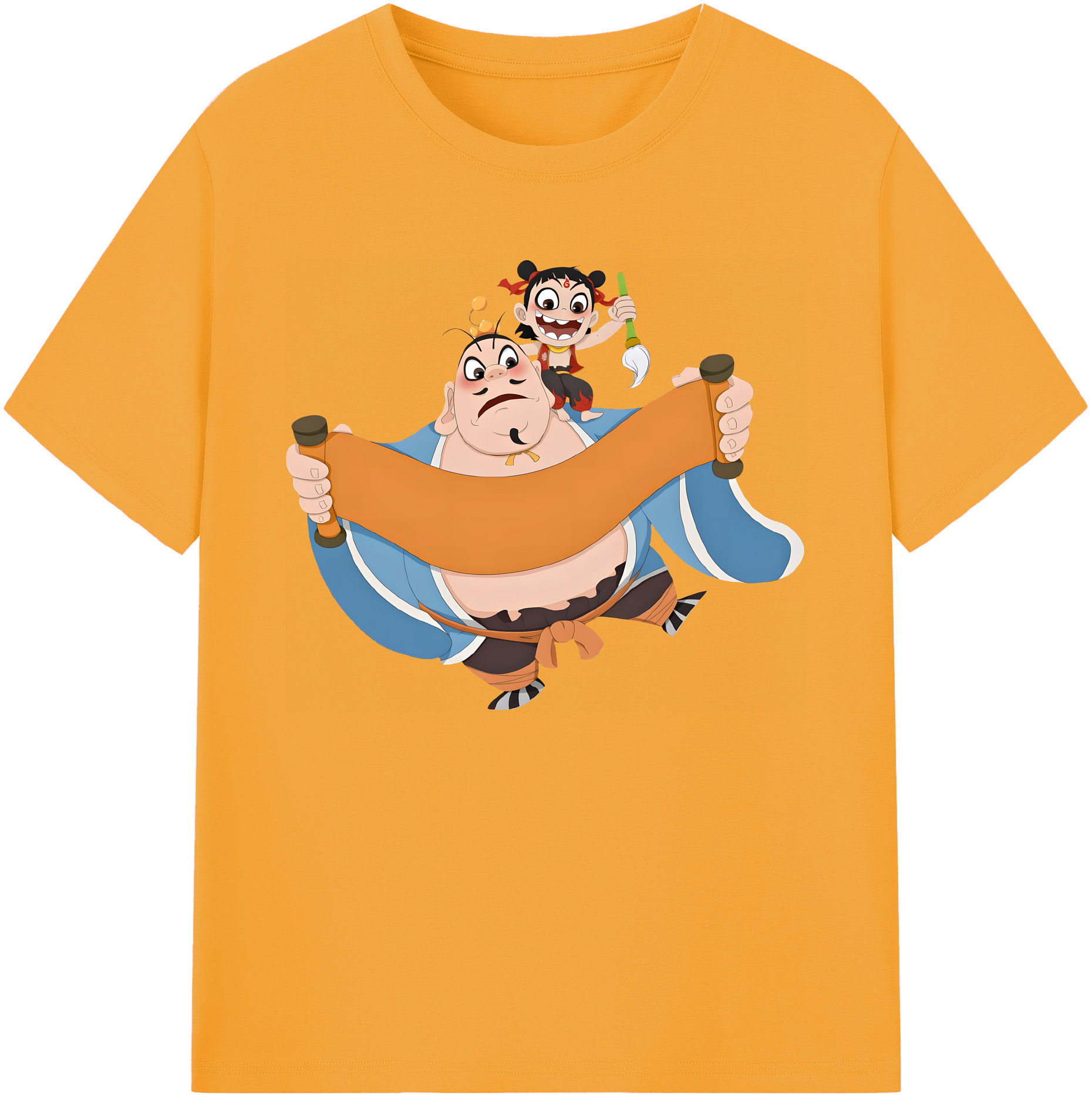 （画像用） Ne Zha 2 ナタ 魔童の大暴れ 綿100％ メンズ半袖Tシャツ｜肌触りやわらか＆通気性