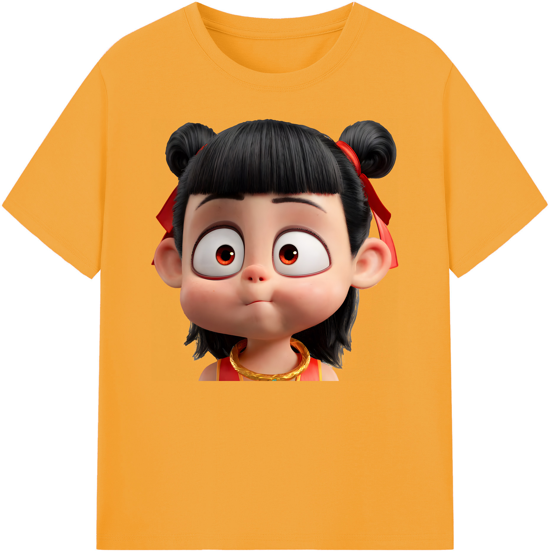 （画像用） Ne Zha 2 ナタ 魔童の大暴れ 綿100％ メンズ半袖Tシャツ｜肌触りやわらか＆通気性