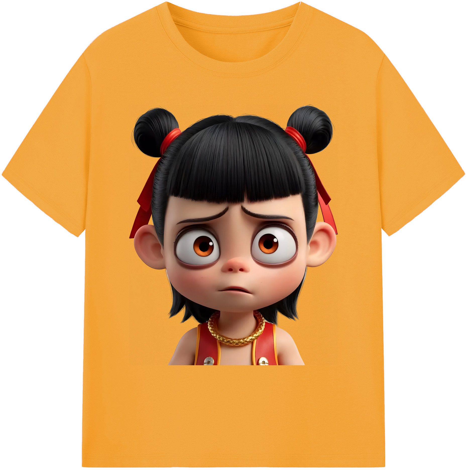 （画像用） Ne Zha 2 ナタ 魔童の大暴れ 綿100％ メンズ半袖Tシャツ｜肌触りやわらか＆通気性