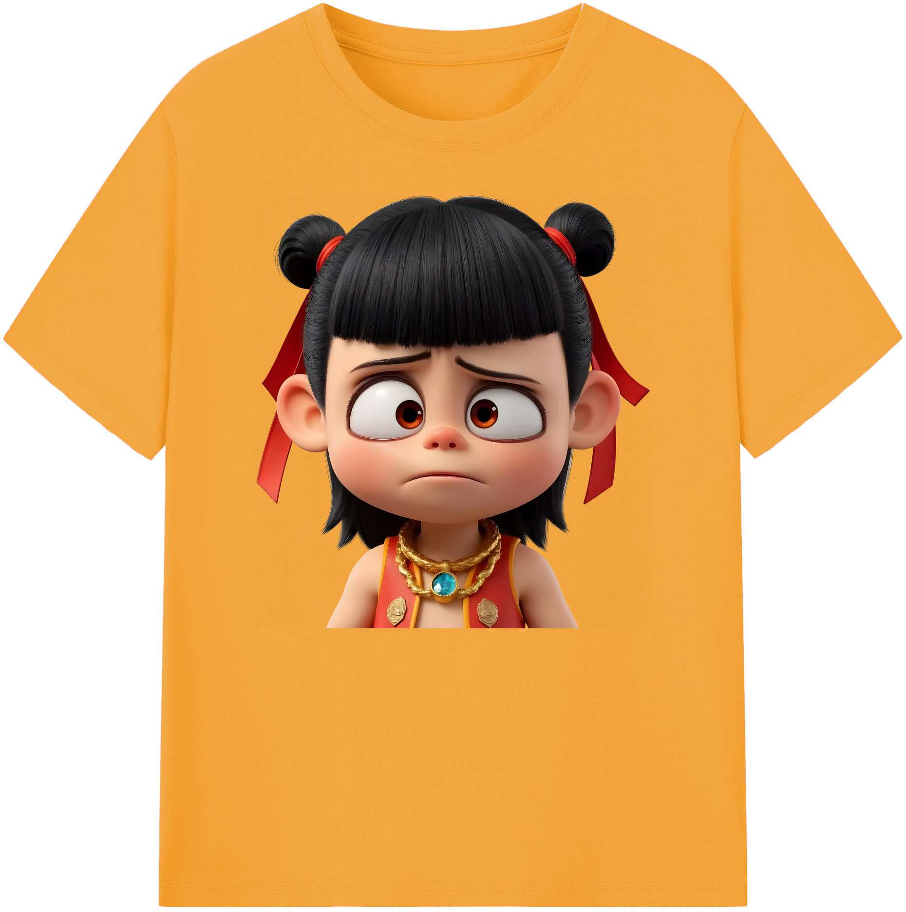 （画像用） Ne Zha 2 ナタ 魔童の大暴れ 綿100％ メンズ半袖Tシャツ｜肌触りやわらか＆通気性